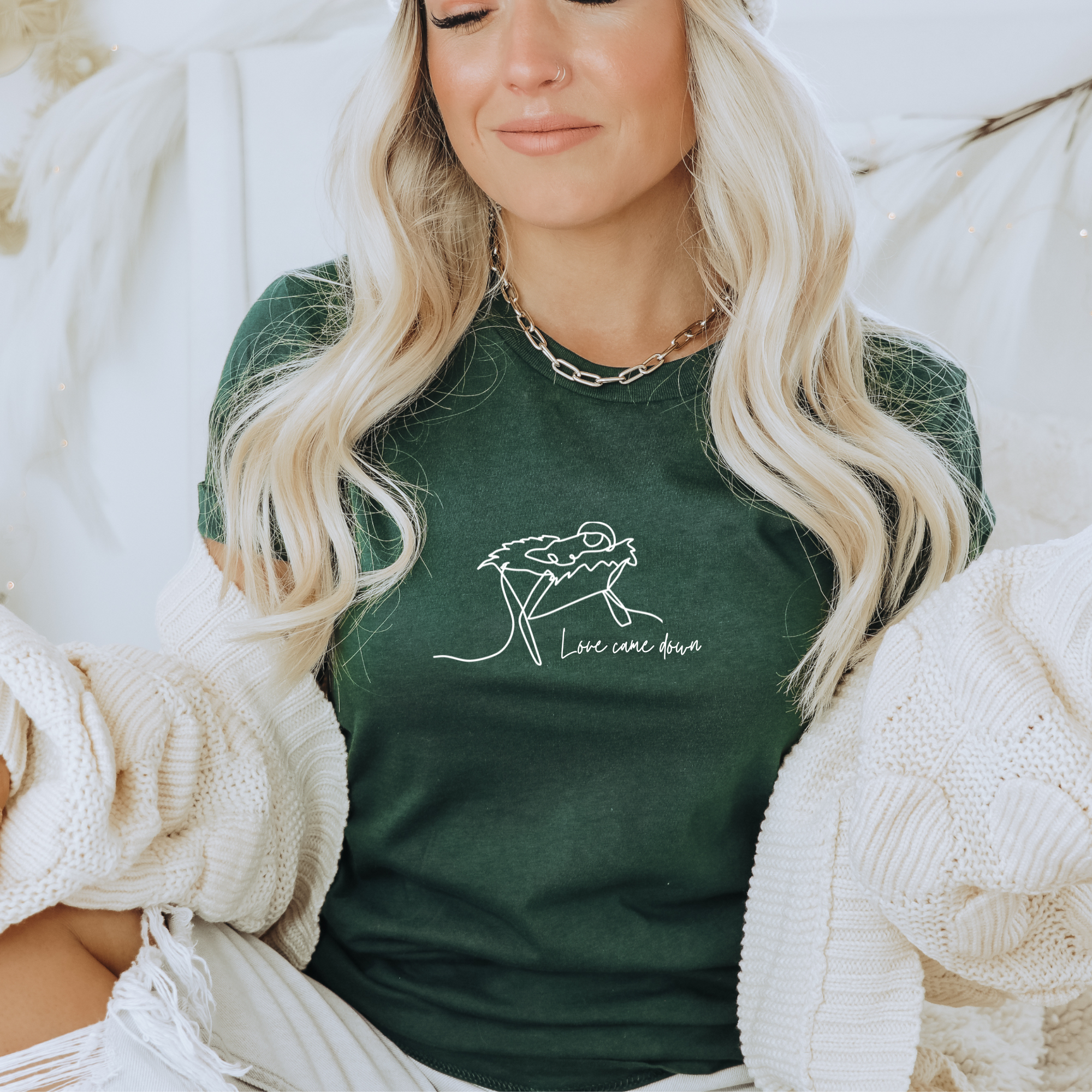 Love Came Down Cute Christian Christmas T-Shirt Hoodie, Sweatshirt | PodTeesHub.com