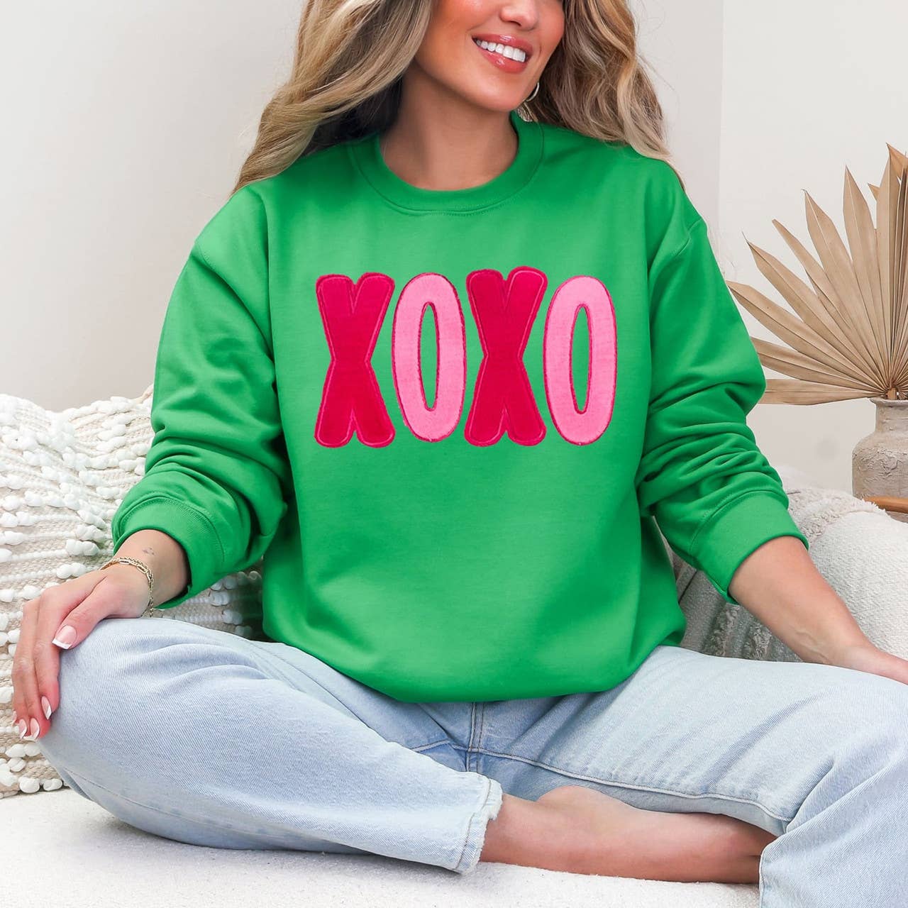 Xoxo Fluffy Chenille Sweatshirt T-Shirts, Hoodie | PodTeesHub.com