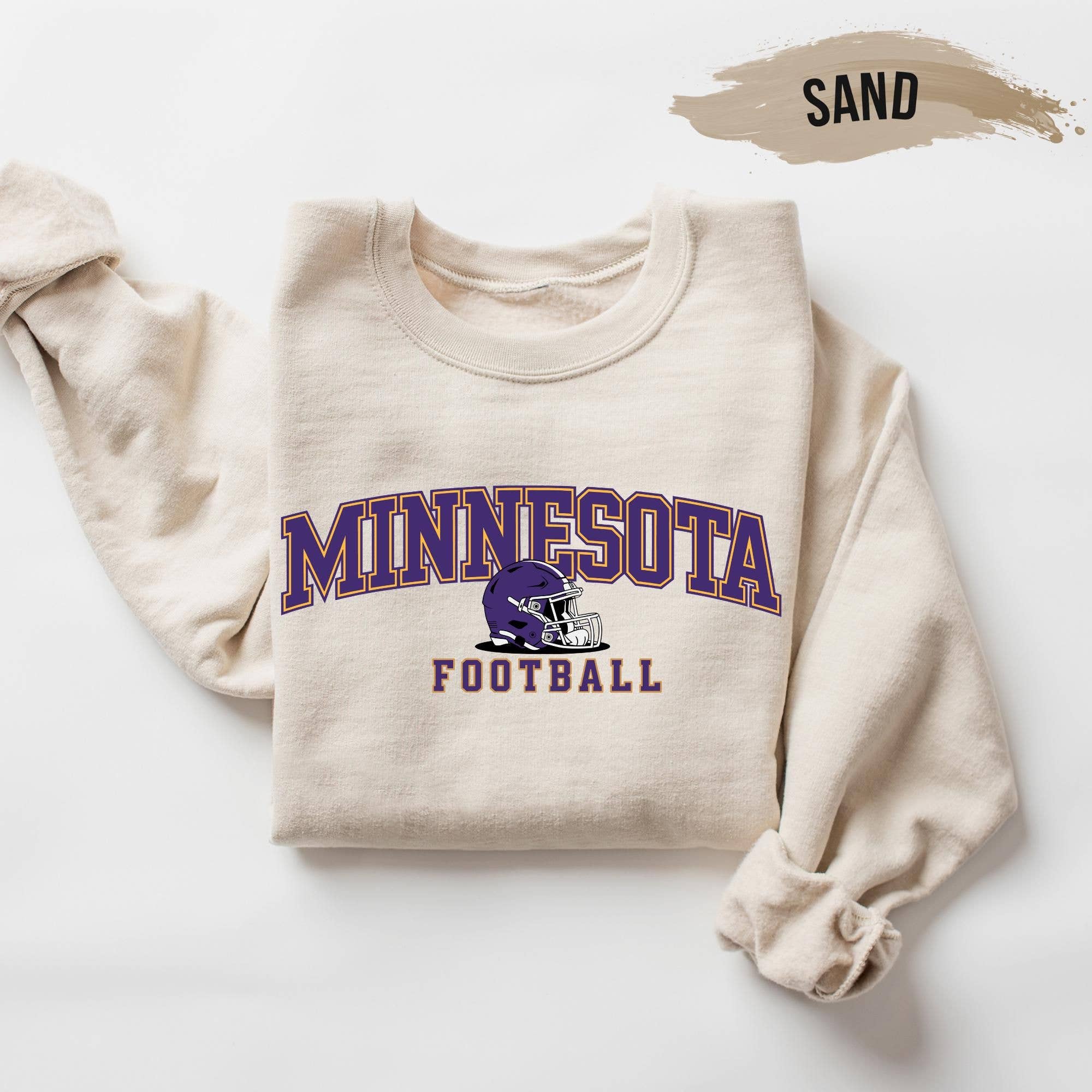 Vintage Minnesota Football Crewneck Sweatshirt T-Shirts, Hoodie | PodTeesHub.com