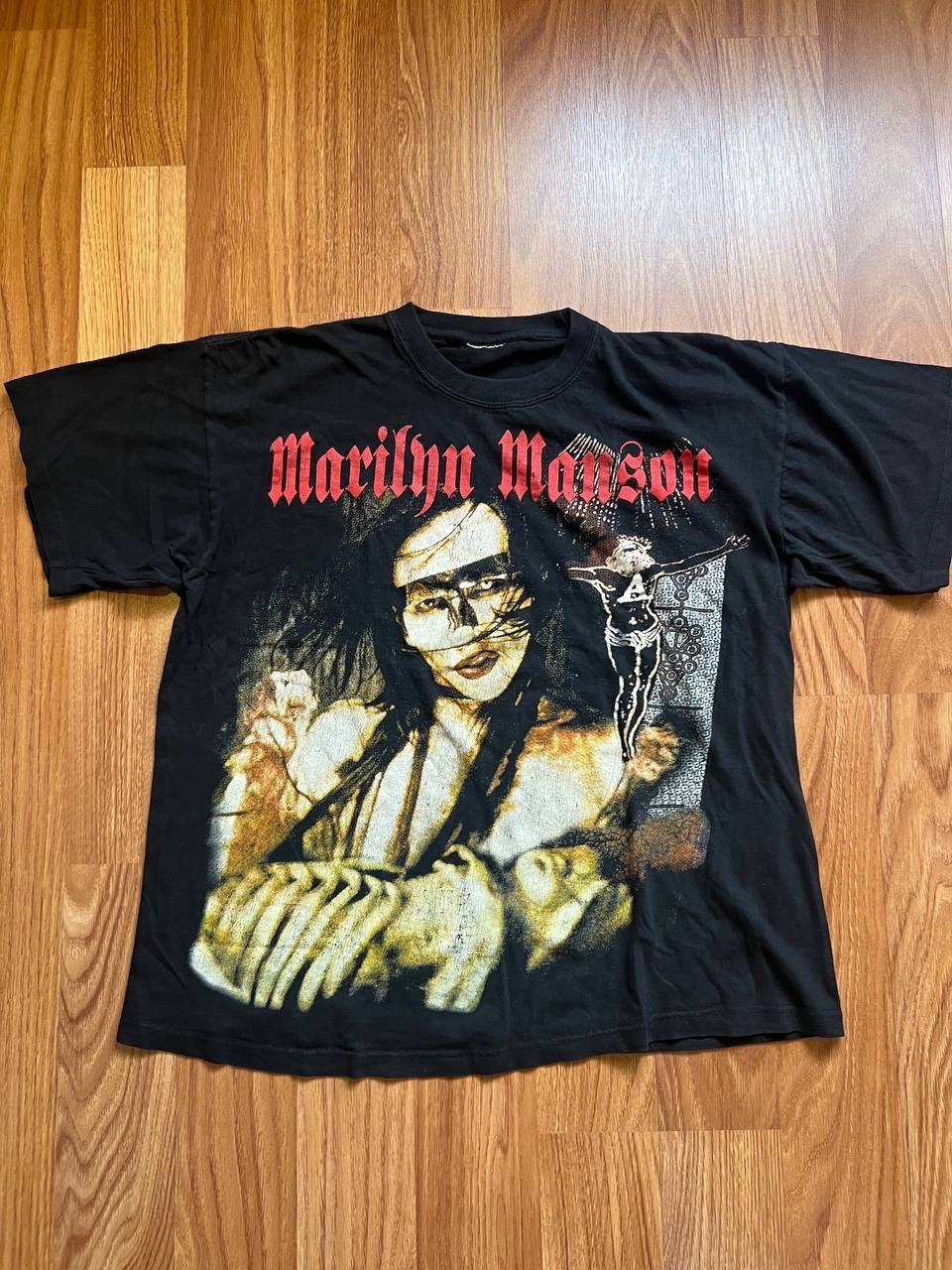 Marilyn Manson X Vintage Vintage Marilyn Manson T Shirt Band Tour Tee Hoodie, Sweatshirt | PodTeesHub.com