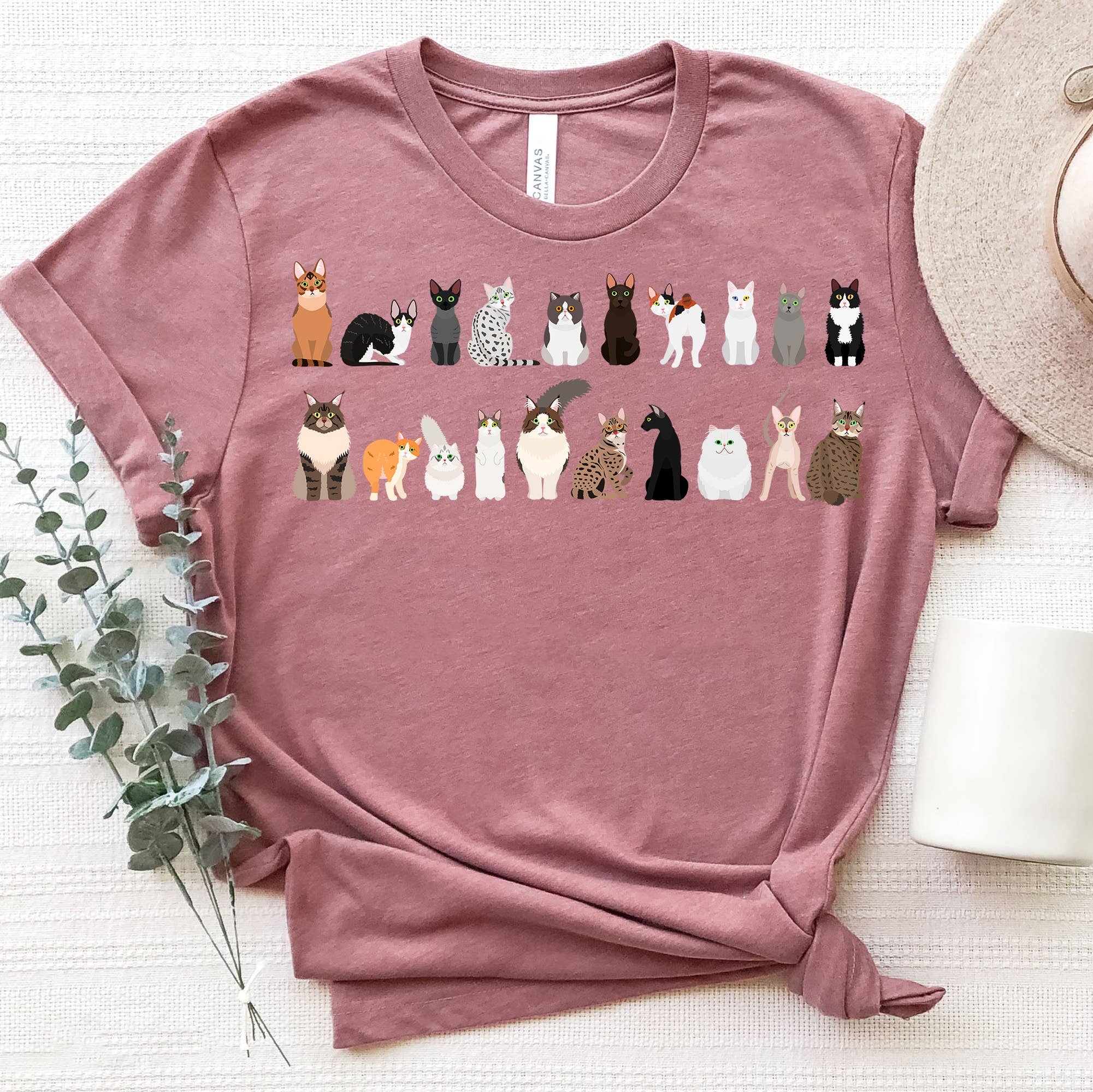 Cat Breeds T-Shirt - Animal Lovers Tees- Farm Animals Tees Hoodie, Sweatshirt | PodTeesHub.com