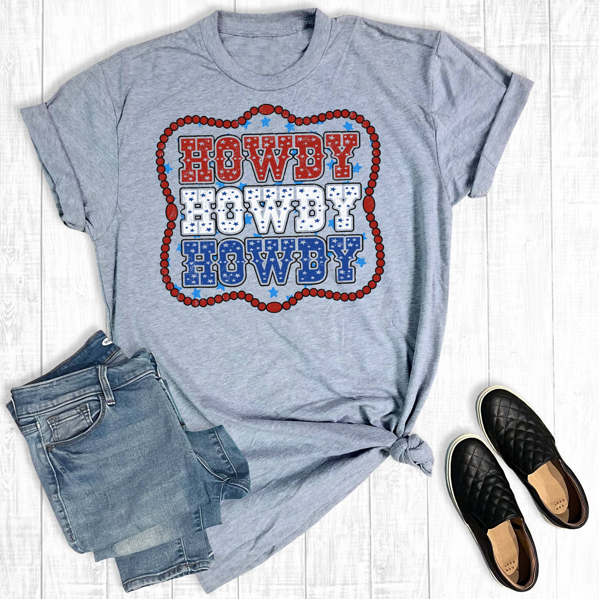 4th of July Howdy Howdy Howdy Graphic Tee Hoodie, Sweatshirt | PodTeesHub.com