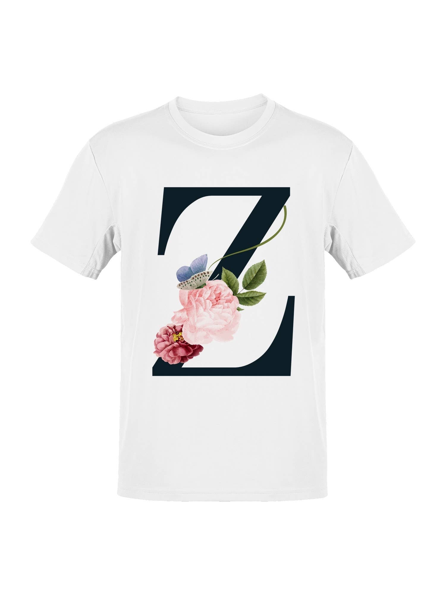 Floral Letter Z Women's T-Shirt Hoodie, Sweatshirt | PodTeesHub.com