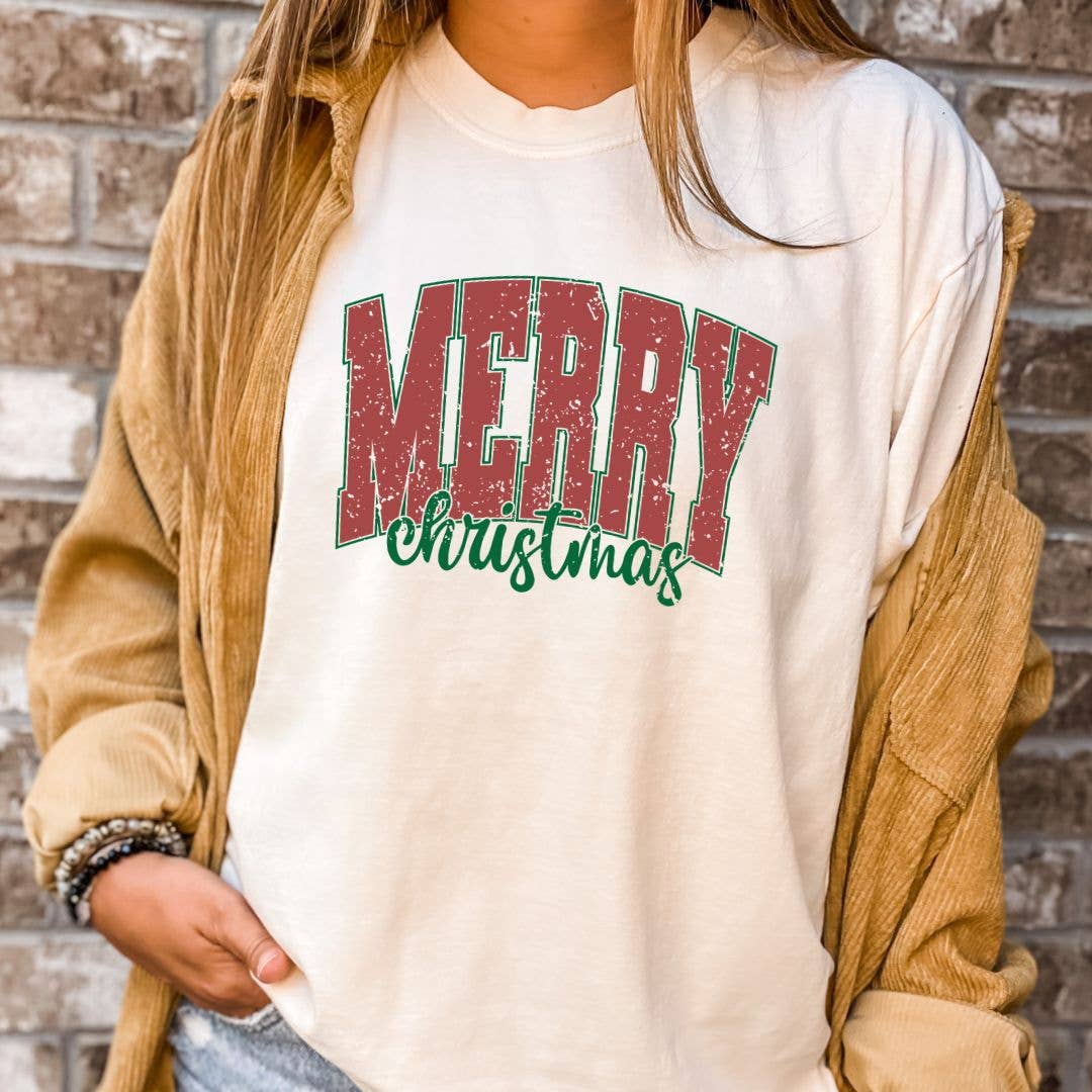 Merry Christmas Long Sleeve Tee - Graphic Tee Hoodie, Sweatshirt | PodTeesHub.com