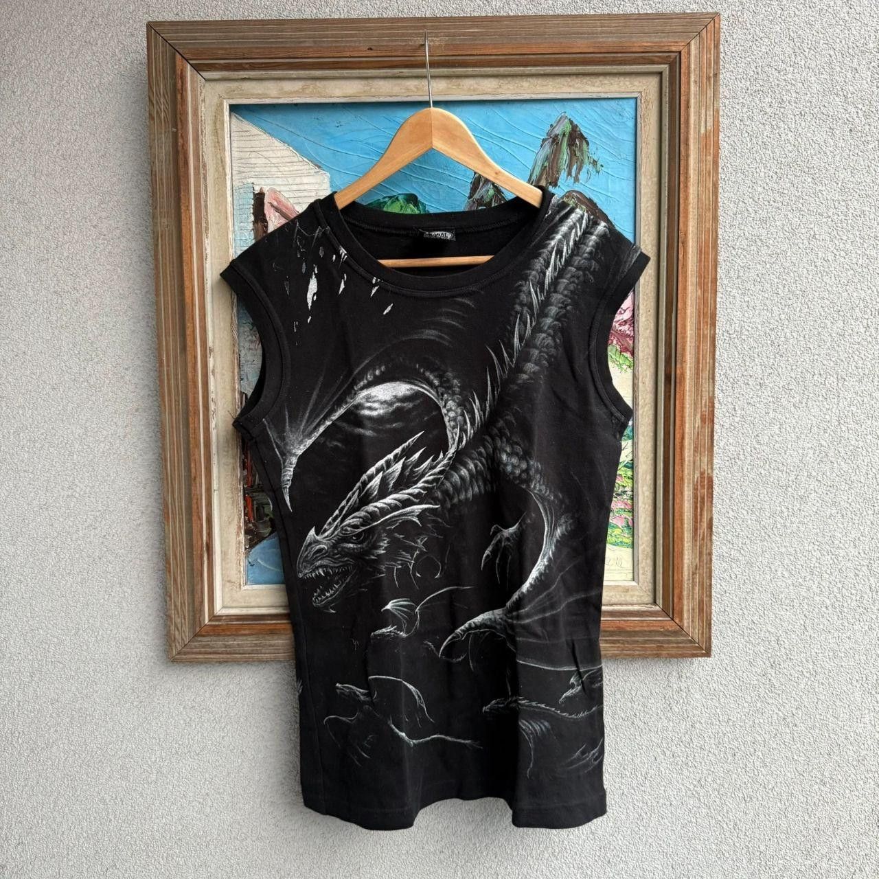 Vintage 90s Dragon T Shirt Sleeveless Retro Hoodie, Sweatshirt | PodTeesHub.com