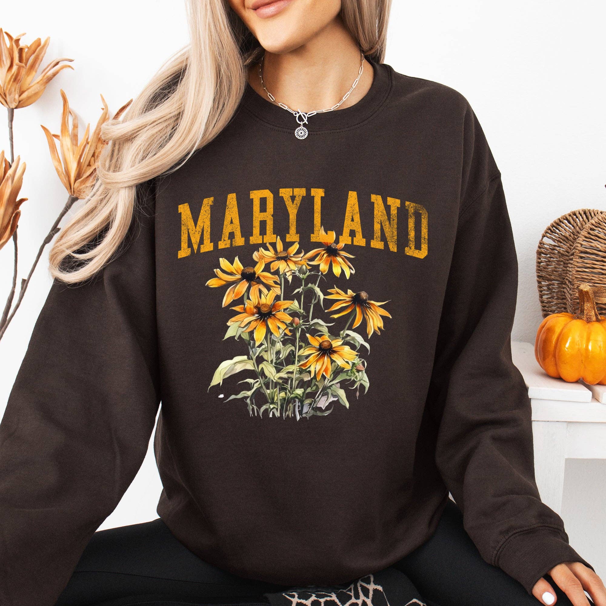 Maryland State Flower Sweatshirt T-Shirts, Hoodie | PodTeesHub.com