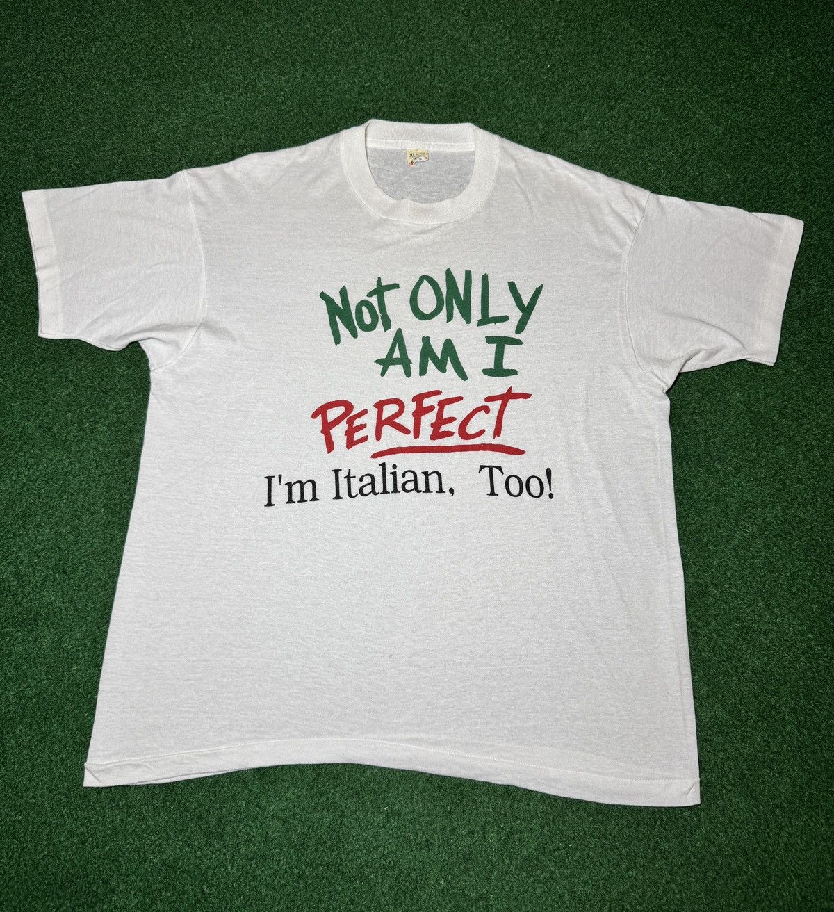 Vintage 90s Not Only Perfect I M Italian Retro Funny T Shirt Hoodie, Sweatshirt | PodTeesHub.com