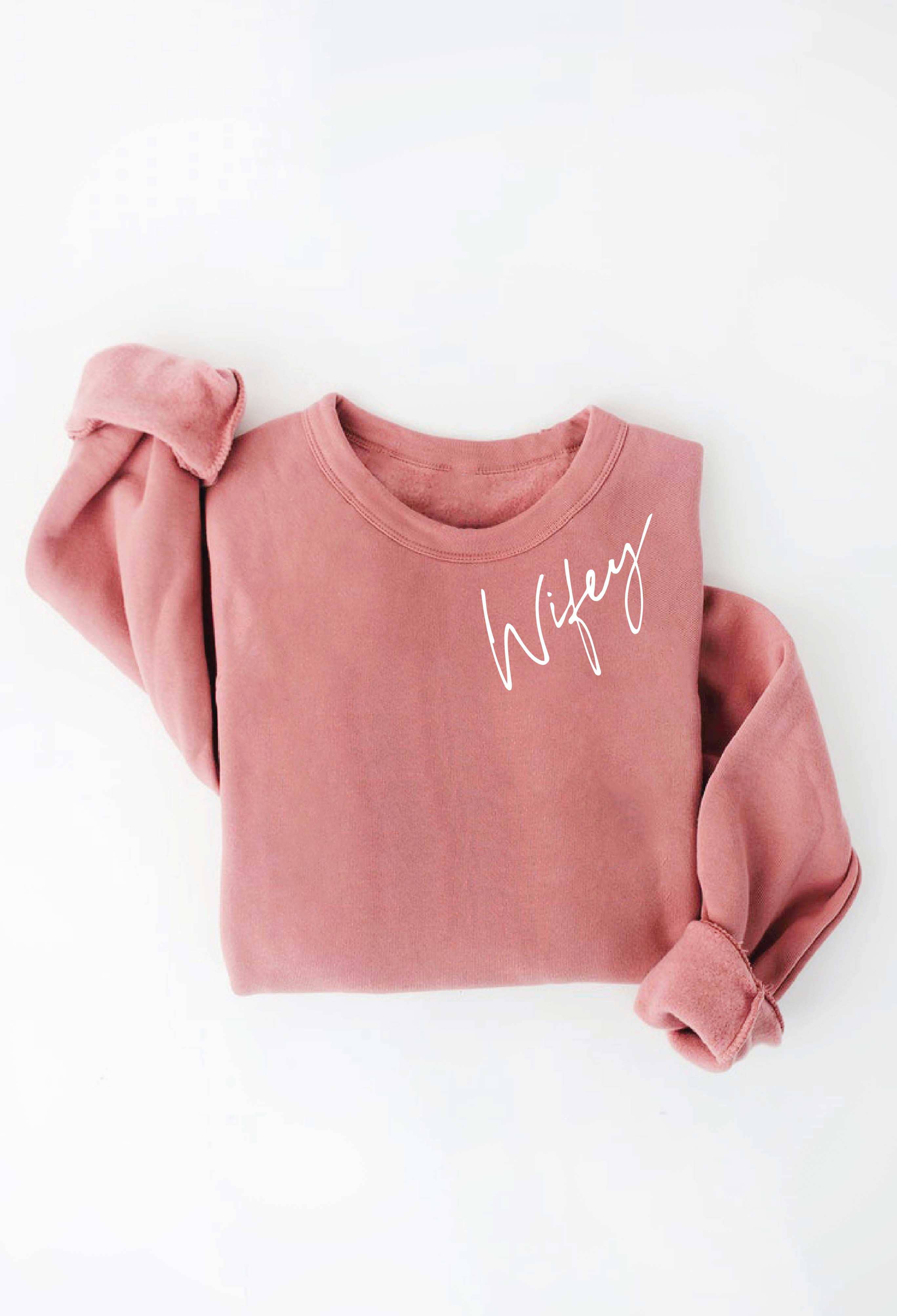 Wifey Graphic Sweatshirt - Relaxed Fit T-Shirts, Hoodie | PodTeesHub.com