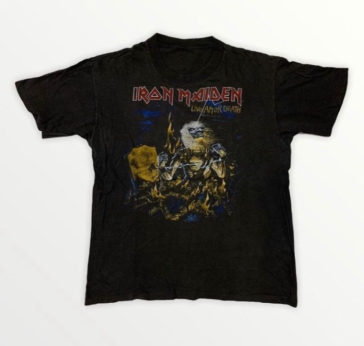 Iron Maiden X Vintage Vintage Iron Maiden Band T Shirt Hoodie, Sweatshirt | PodTeesHub.com