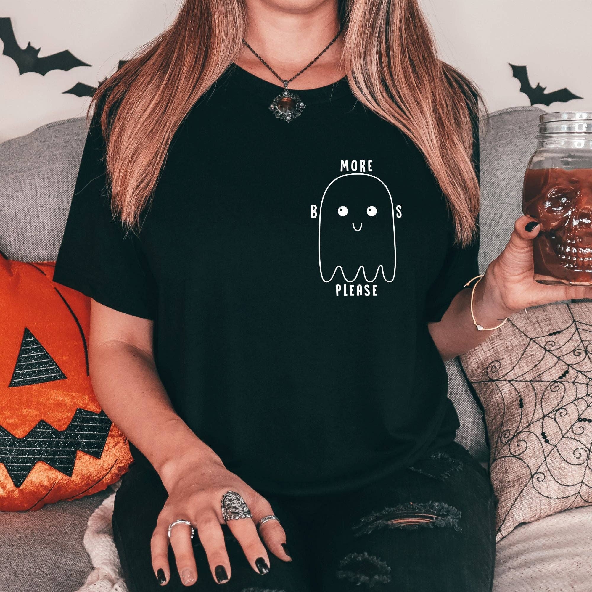 More Boo's Please - Funny Ghost Halloween Tshirt Unisex Fit Hoodie, Sweatshirt | PodTeesHub.com