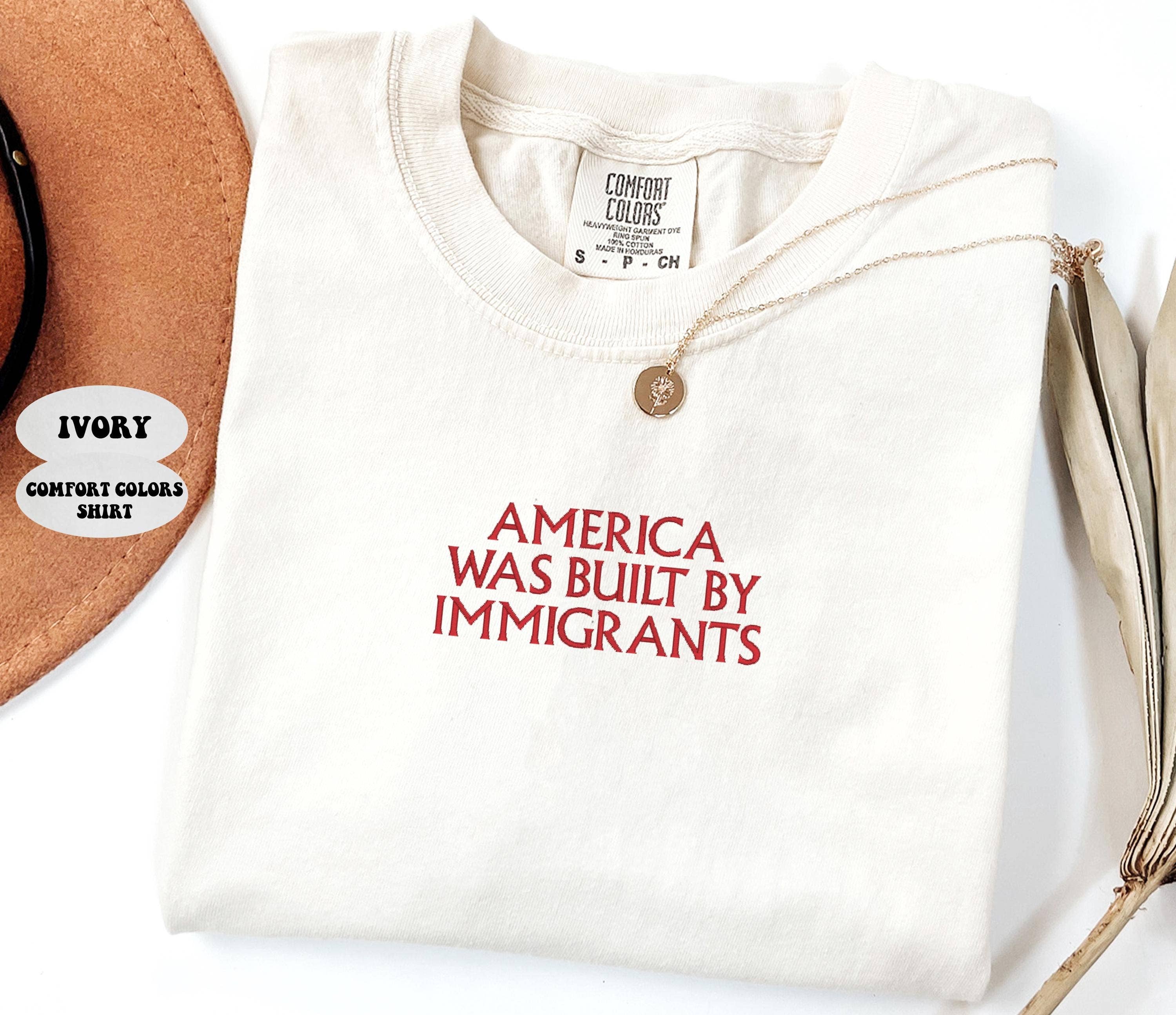 America Built By Immigrants Pro-Immigration Human Rights Tee Hoodie, Sweatshirt | PodTeesHub.com