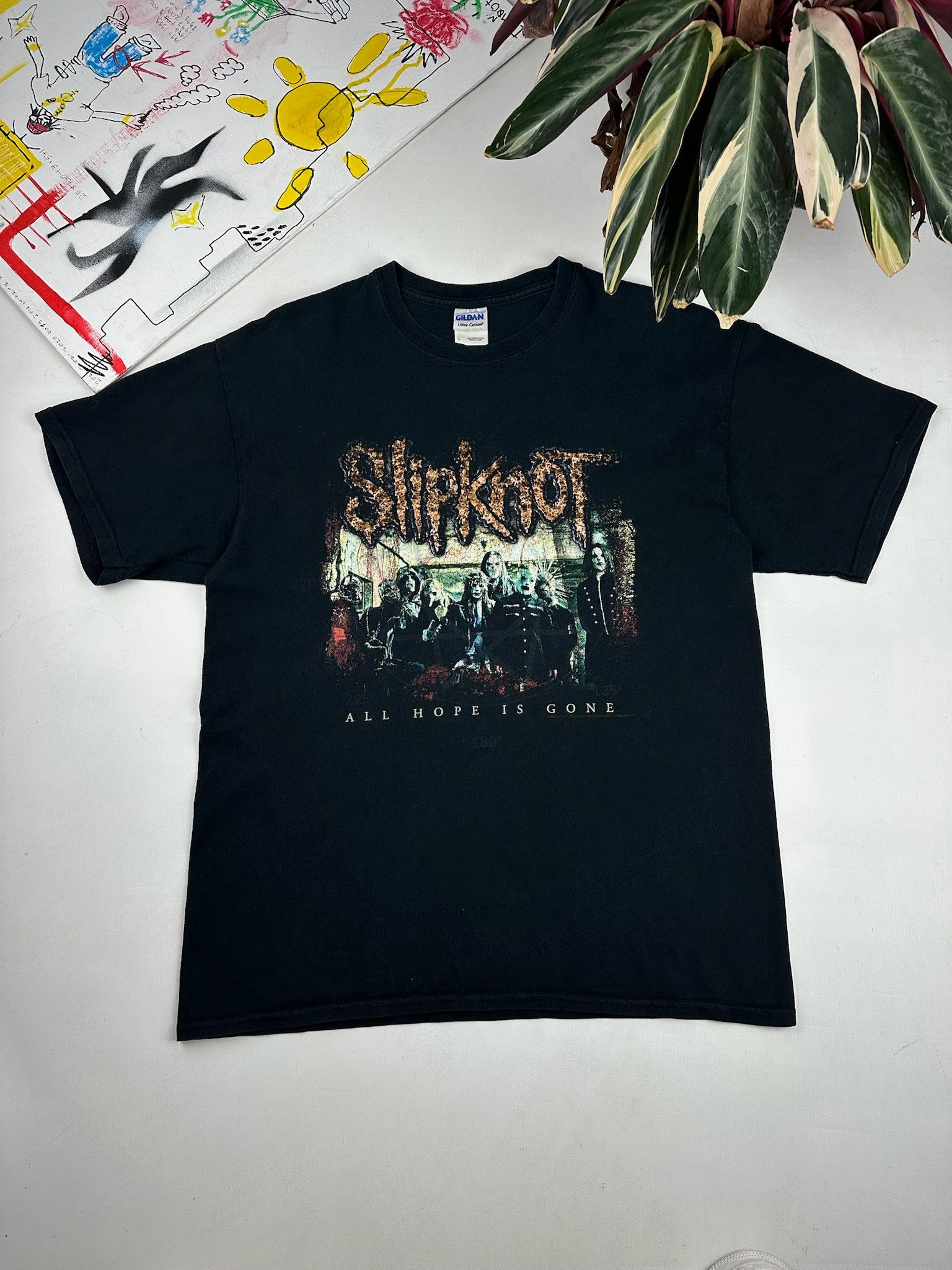 Band Tees Vintage Slipknot T Shirt Y2k Art Black All Hope Is Gone Hoodie, Sweatshirt | PodTeesHub.com
