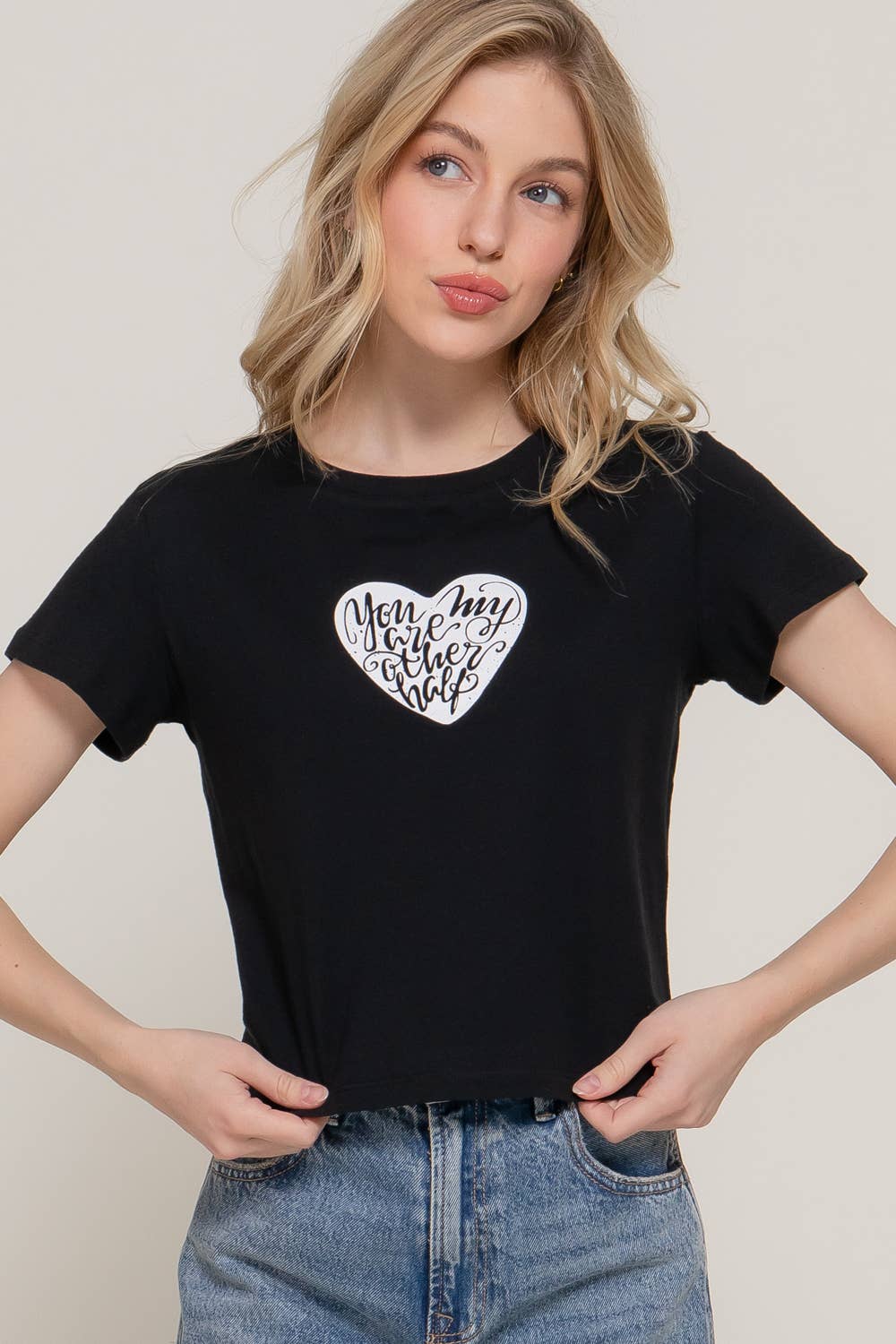Valentine Heart Lettering Cotton Tee Hoodie, Sweatshirt | PodTeesHub.com