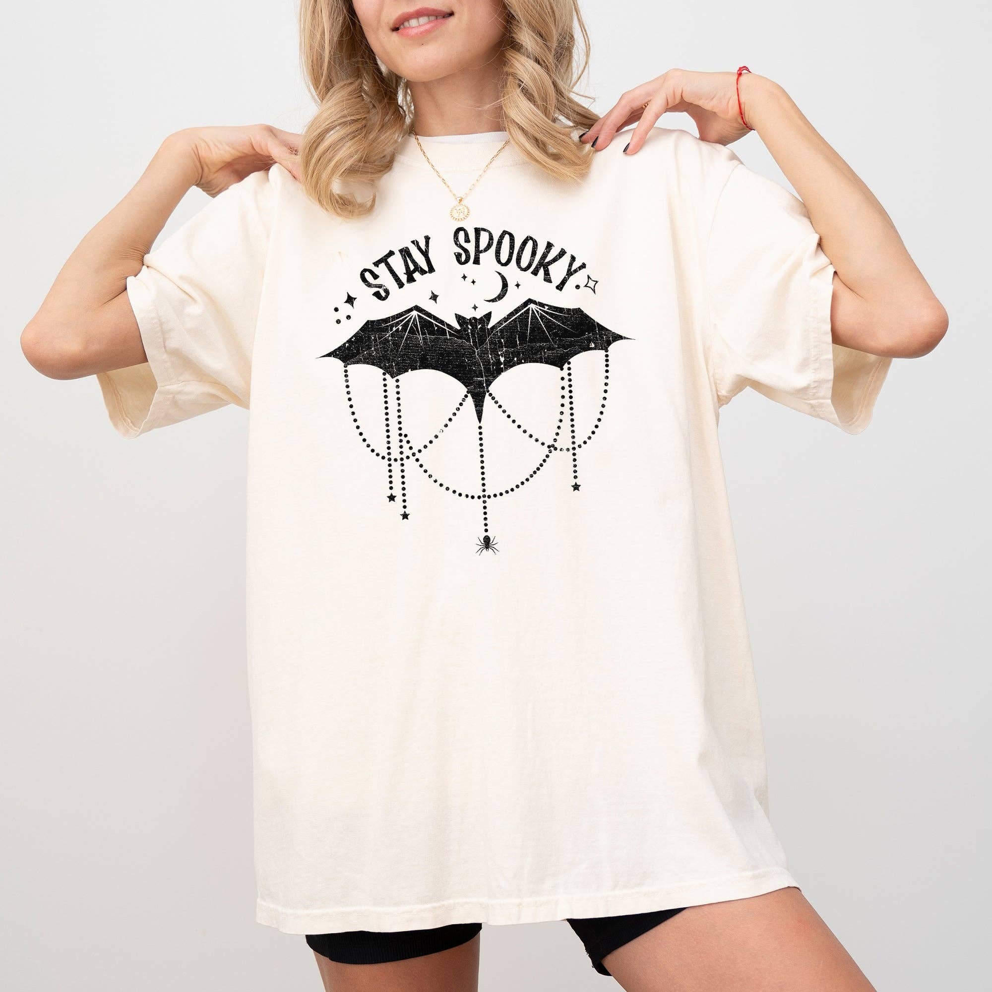 Stay Spooky, Bat, Skeleton, Ghost, Funny, Halloween T-Shirt Hoodie, Sweatshirt | PodTeesHub.com
