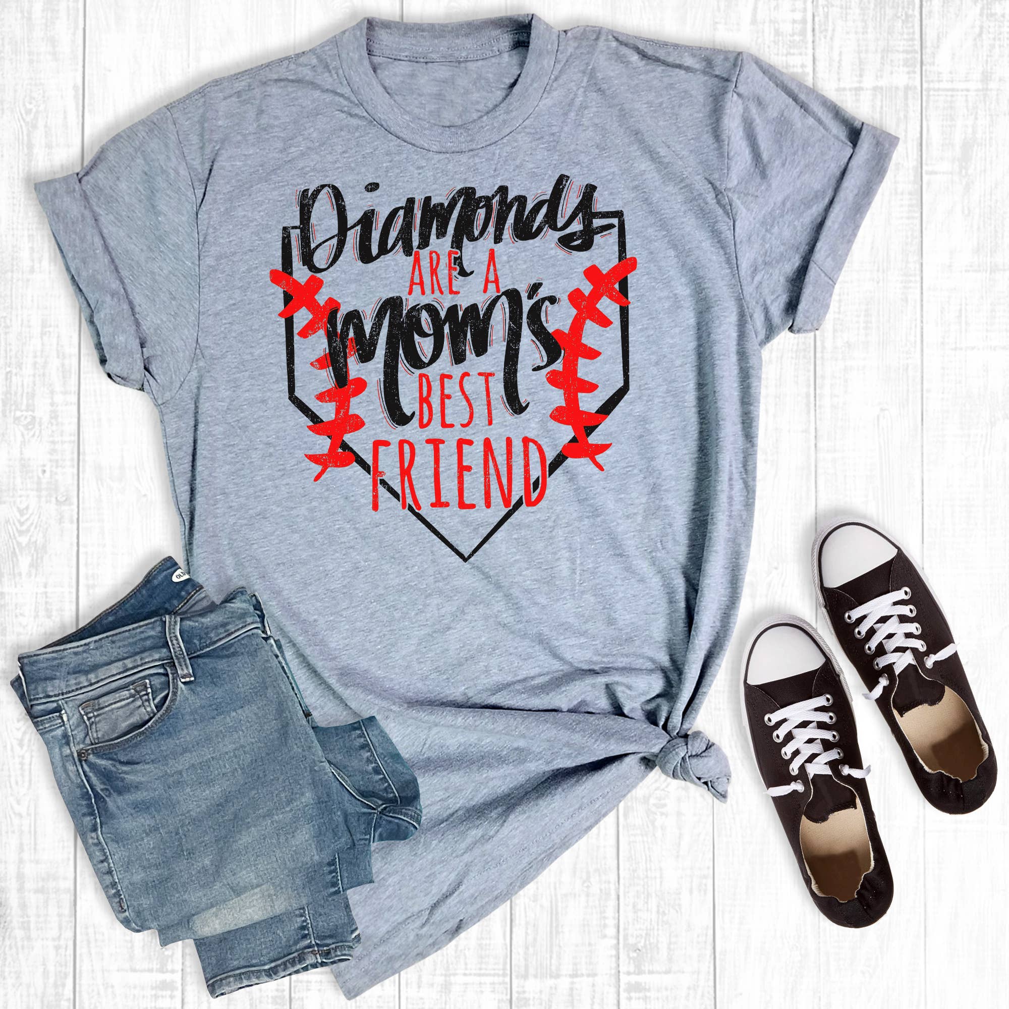 Diamonds Are A Mom's Best Friend Graphic Tee Hoodie, Sweatshirt | PodTeesHub.com