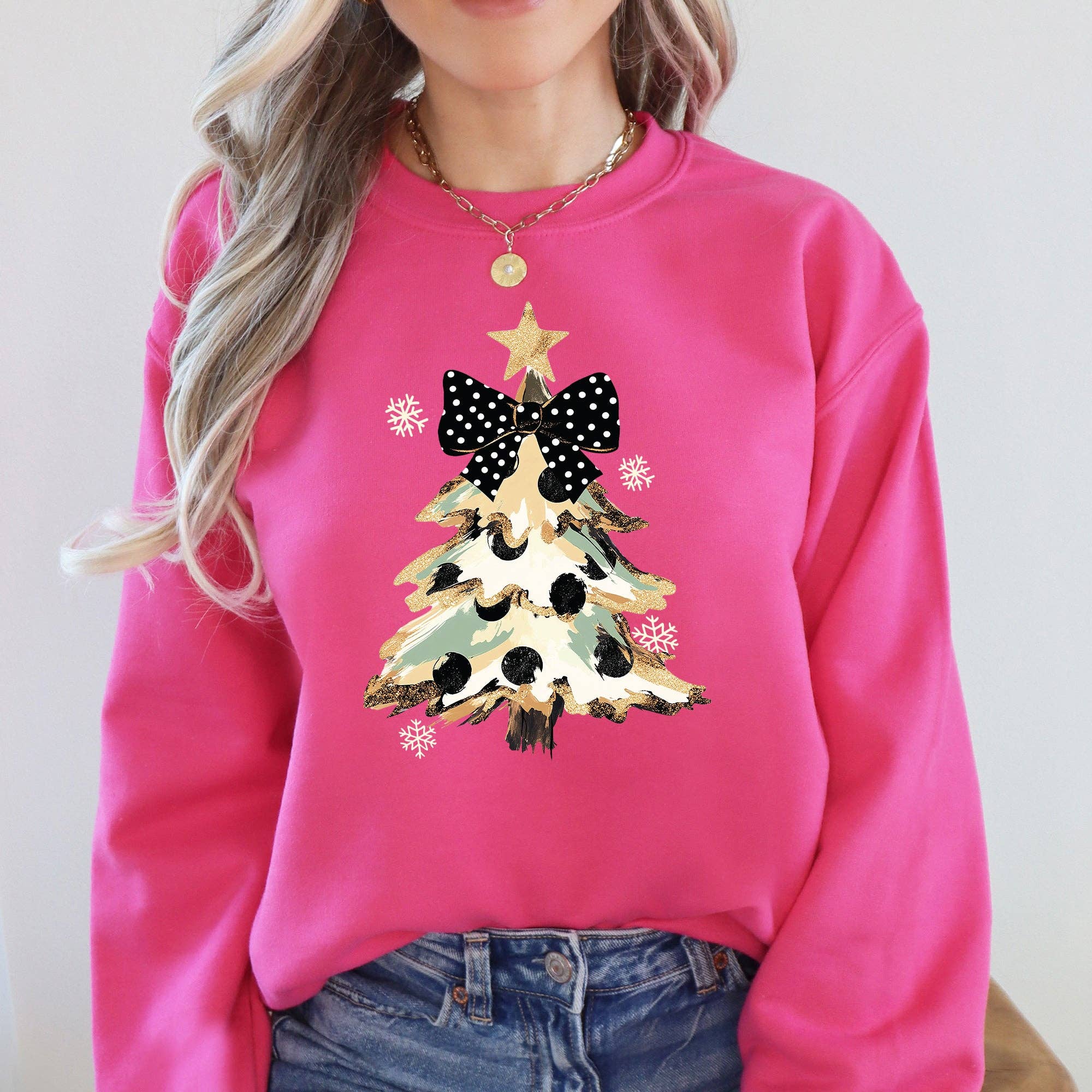 Christmas Camo Tree, Cute, Ribbon, Coquette Santa Sweatshirt T-Shirts, Hoodie | PodTeesHub.com