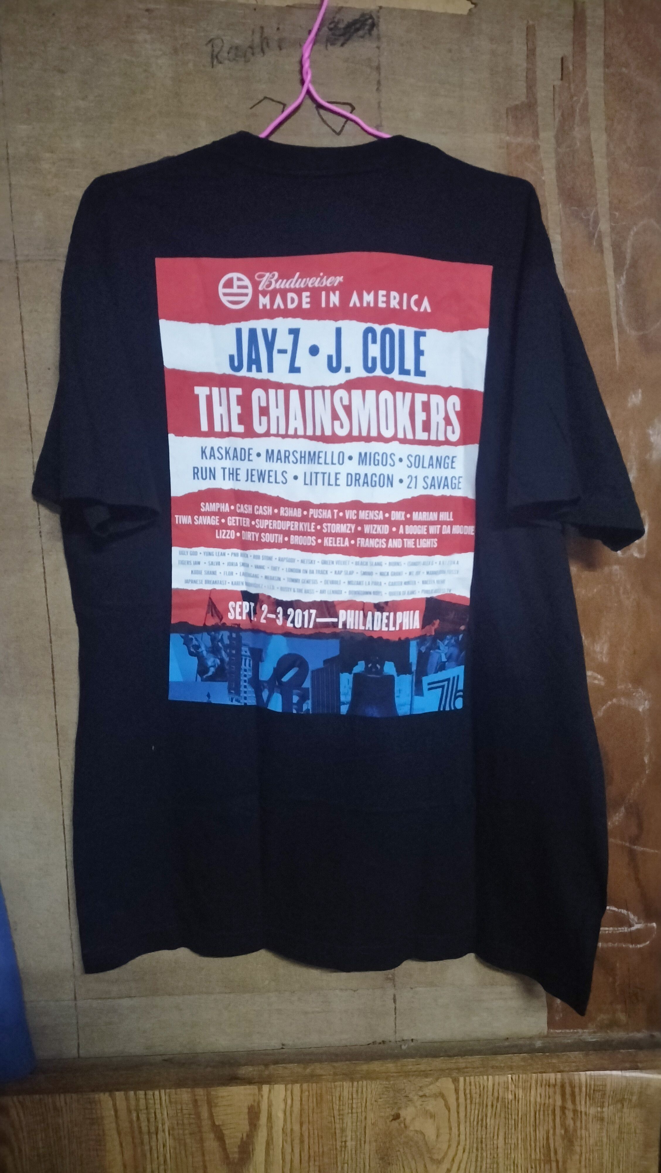 Band Tees Made In America 2017 Chainsmokers Jay Z J Cole Budweiser Hoodie, Sweatshirt | PodTeesHub.com