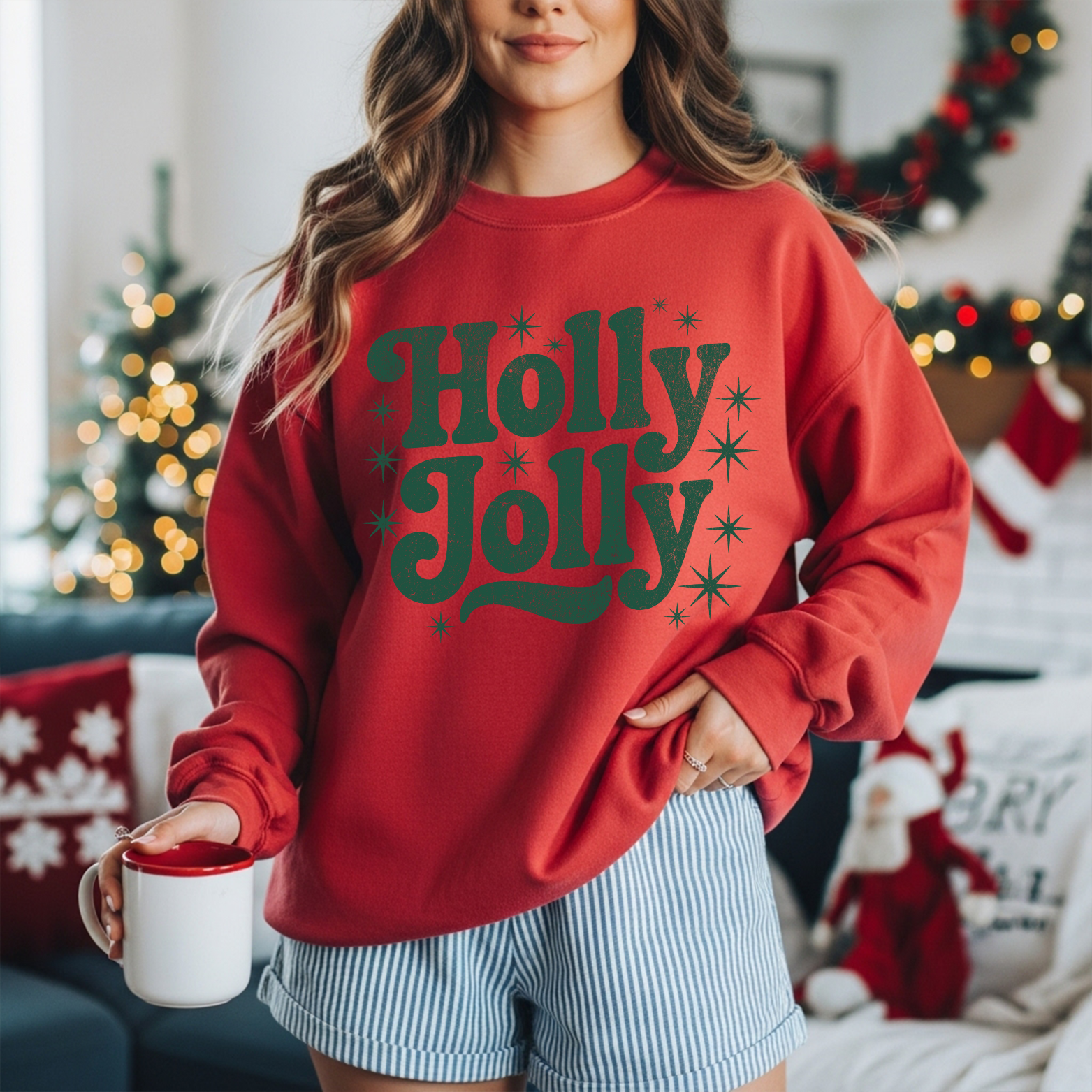 Holly Jolly Sweater T-Shirts, Hoodie, Sweatshirt | PodTeesHub.com