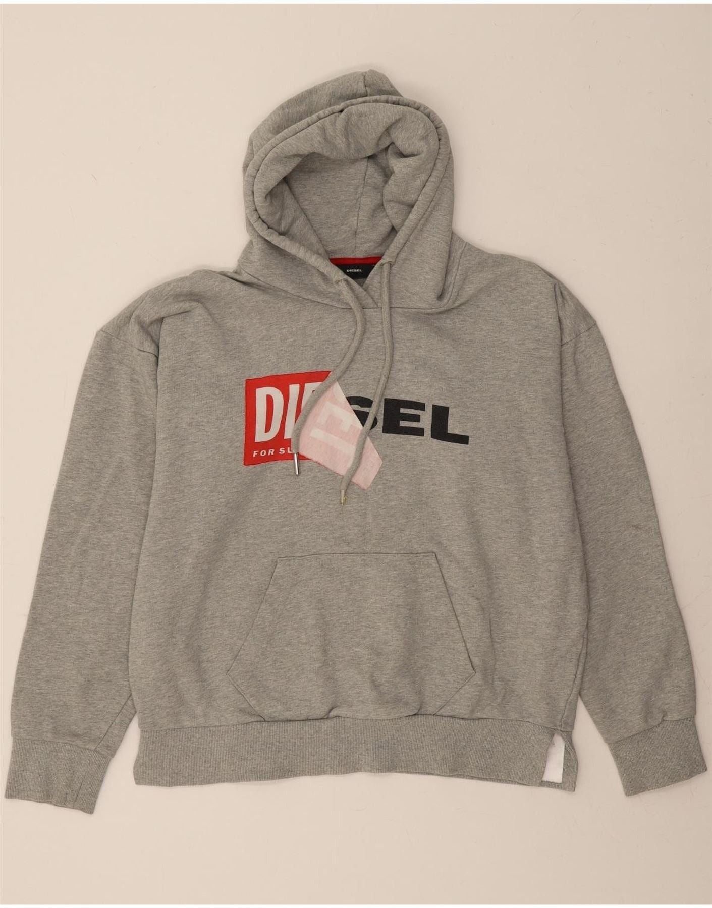 Diesel Mens Graphic Hoodie Jumper Medium Grey Cotton T-Shirts, Sweatshirt | PodTeesHub.com