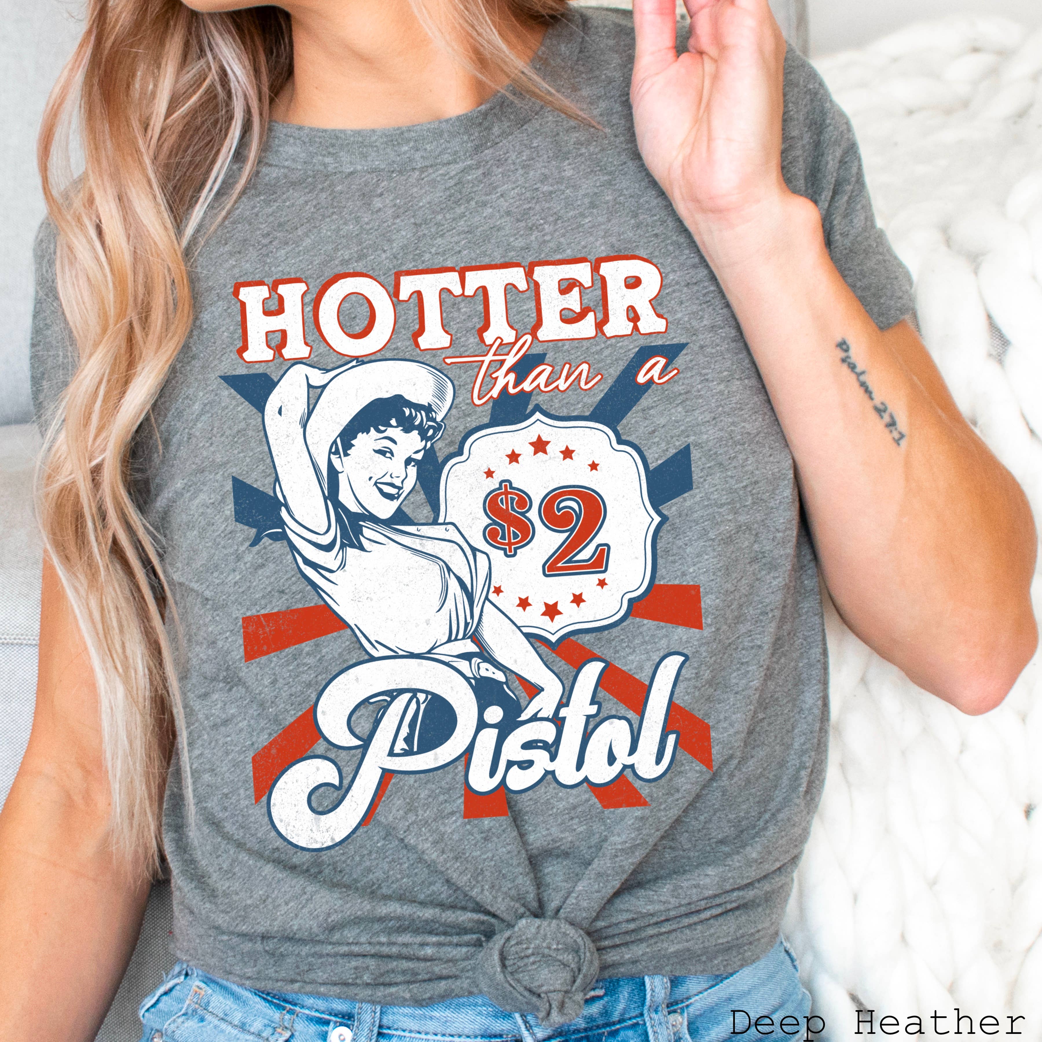 Hotter Than A $2 Western Graphic Tee  | Bella Canvas Hoodie, Sweatshirt | PodTeesHub.com