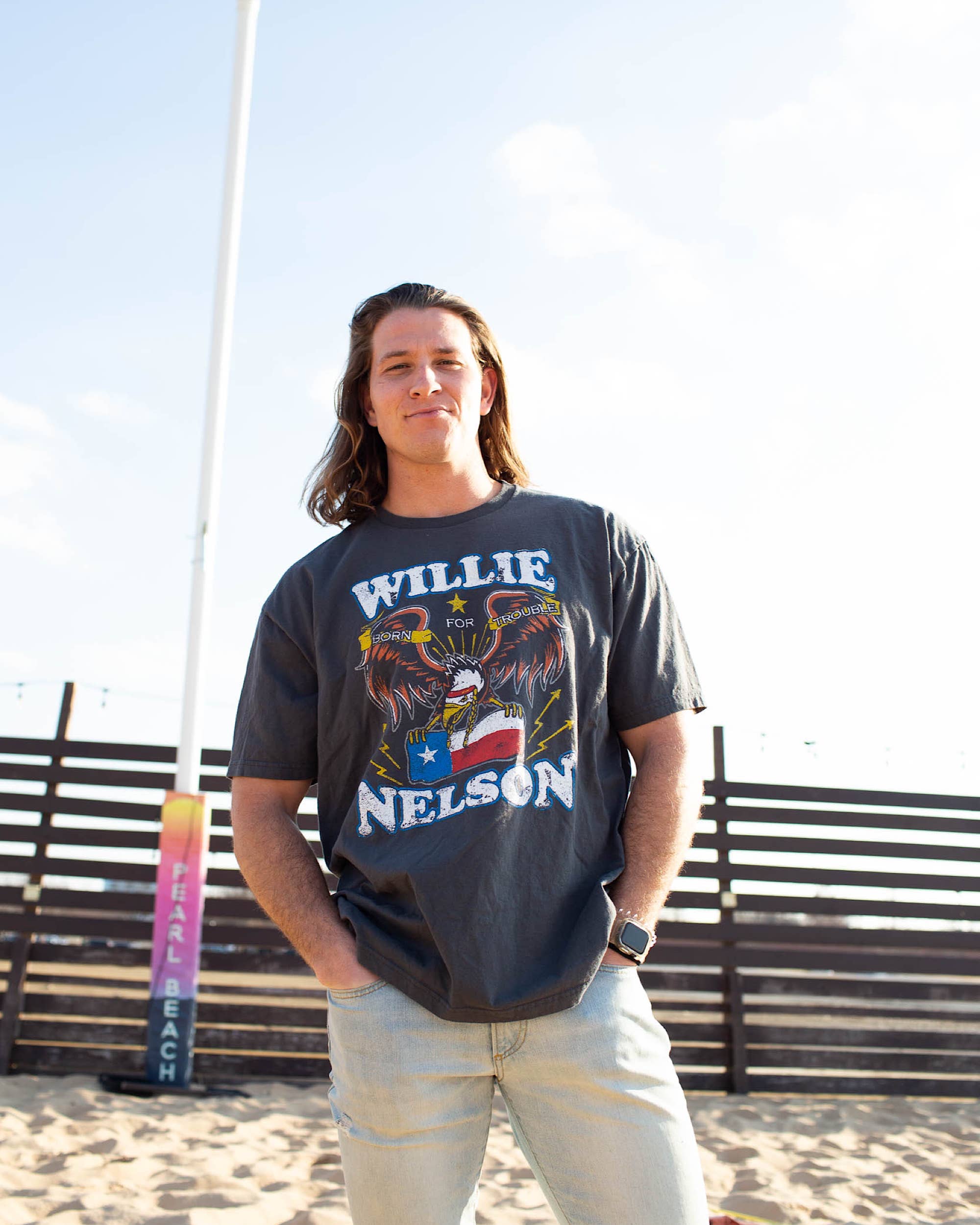 Willie Nelson Born For Trouble Dark Gray Thrifted Tee Hoodie, Sweatshirt | PodTeesHub.com