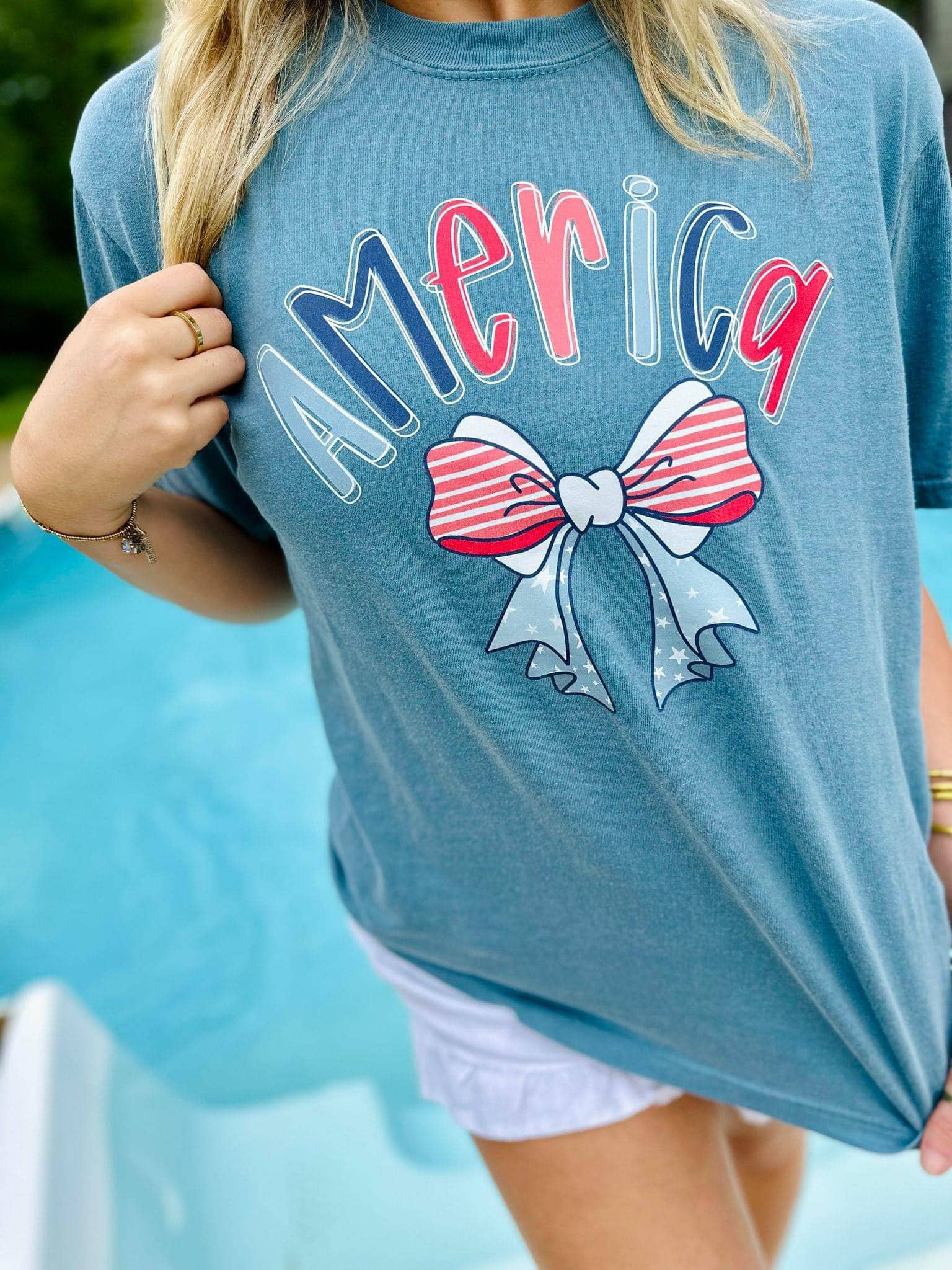 Coquette America Flag Bow Dtf Tee Shirt Hoodie, Sweatshirt | PodTeesHub.com