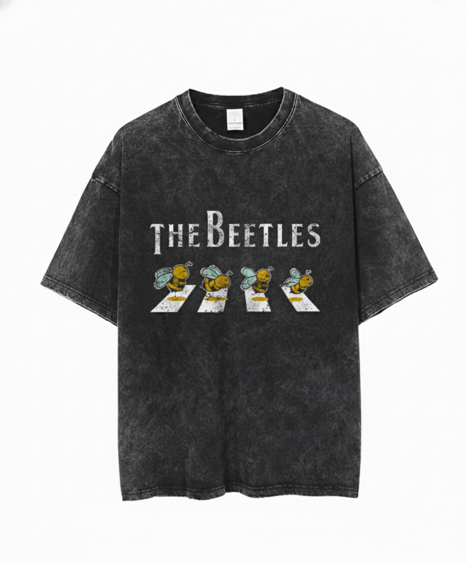 Other Y2k Streetwear Retro The Beetles High Quality Washed T Shirt Hoodie, Sweatshirt | PodTeesHub.com