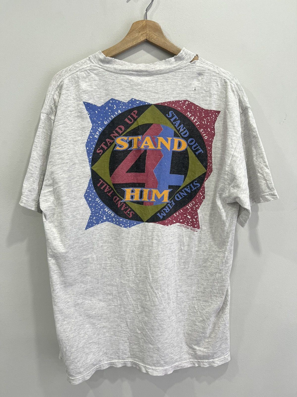 Vintage 1992 Jesus Tee Shirt One Way Out Stand 4 Him Hoodie, Sweatshirt | PodTeesHub.com