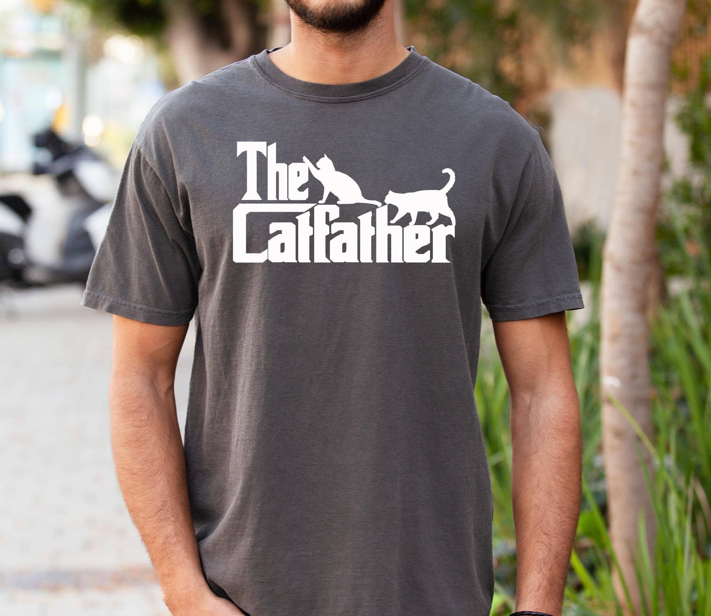 The Catfather Comfort Colors Cat Dad Shirt Hoodie, Sweatshirt | PodTeesHub.com