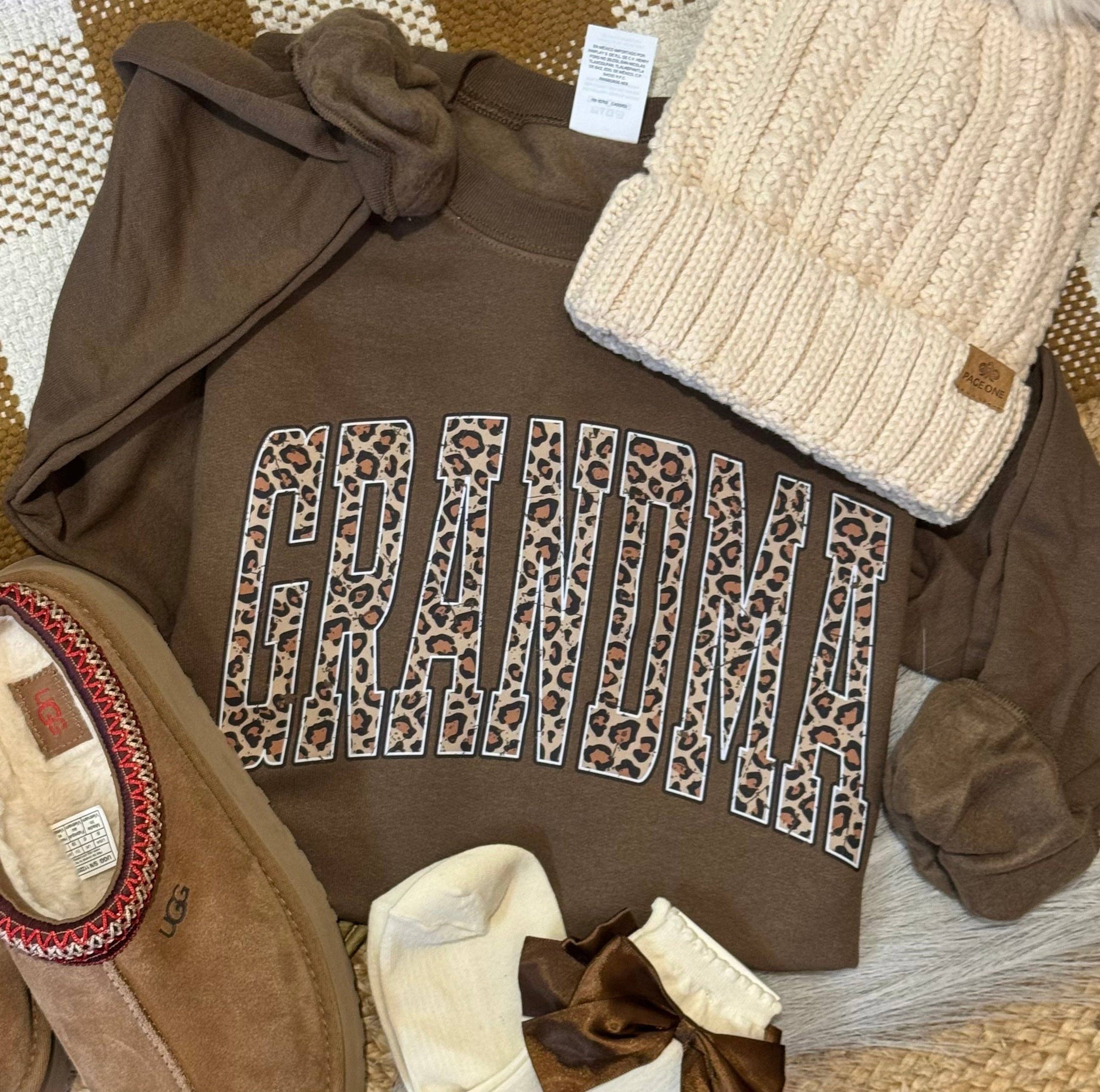 Grandma Leopard Name Sweatshirt T-Shirts, Hoodie | PodTeesHub.com