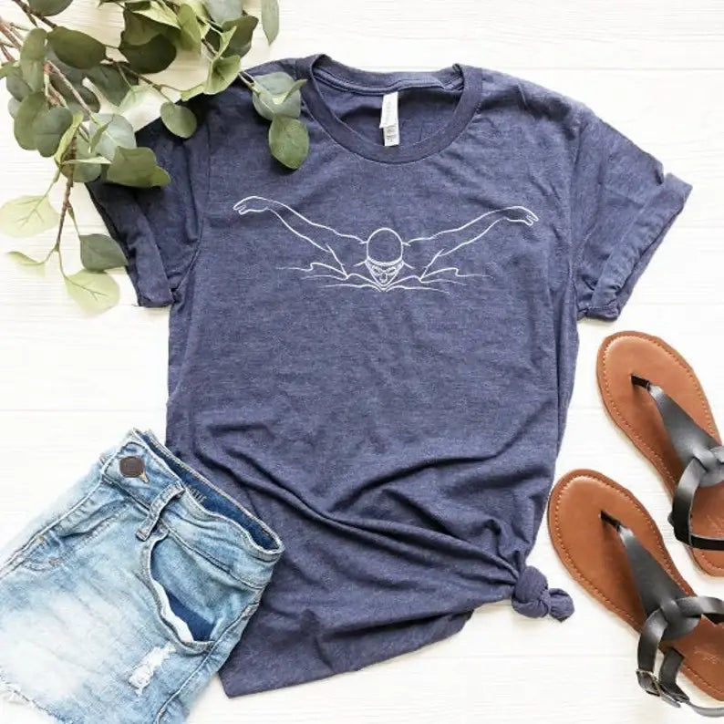 Swimming T-Shirt Hoodie, Sweatshirt | PodTeesHub.com