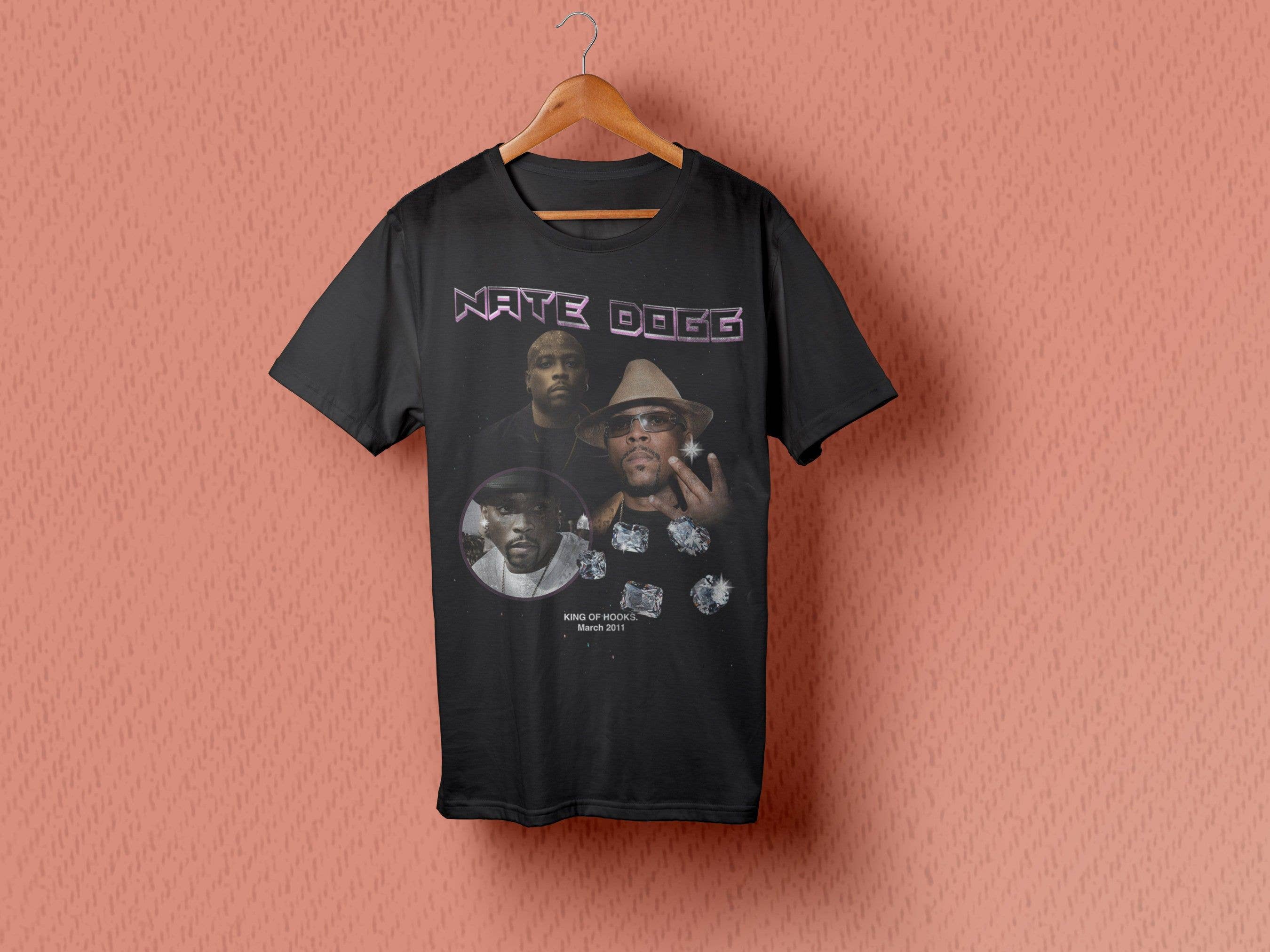 Nate Dogg Vintage T-Shirt King of Hooks Westcoast Rap Hoodie, Sweatshirt | PodTeesHub.com