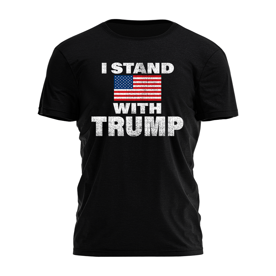 I Stand with Trump - Distressed Flag Tee - 2463 Hoodie, Sweatshirt | PodTeesHub.com