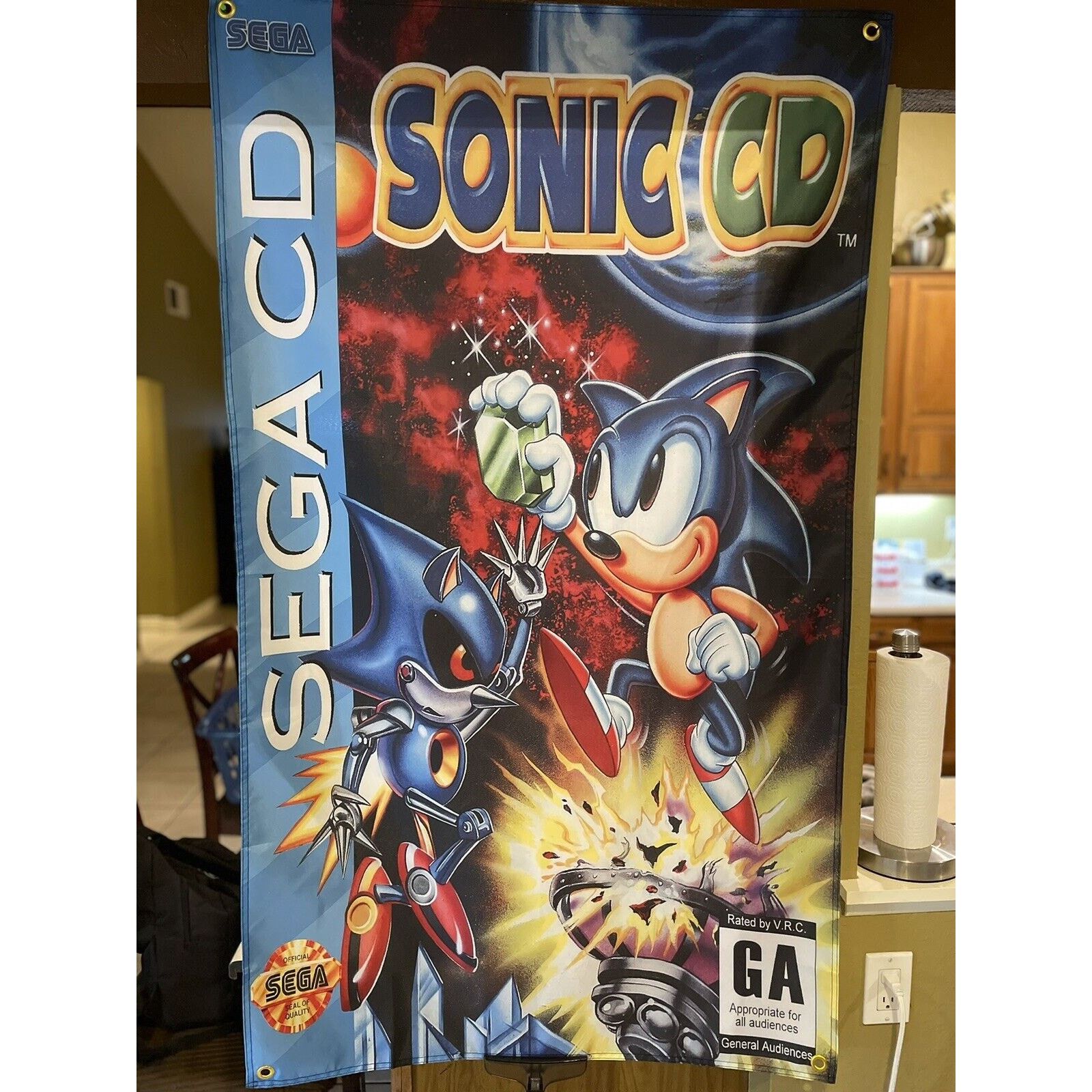 Other Sonic Cd 5ft Flag Sega Cd 1993 Poster The Hedgehog Knuckles T-Shirts, Hoodie, Sweatshirt | PodTeesHub.com