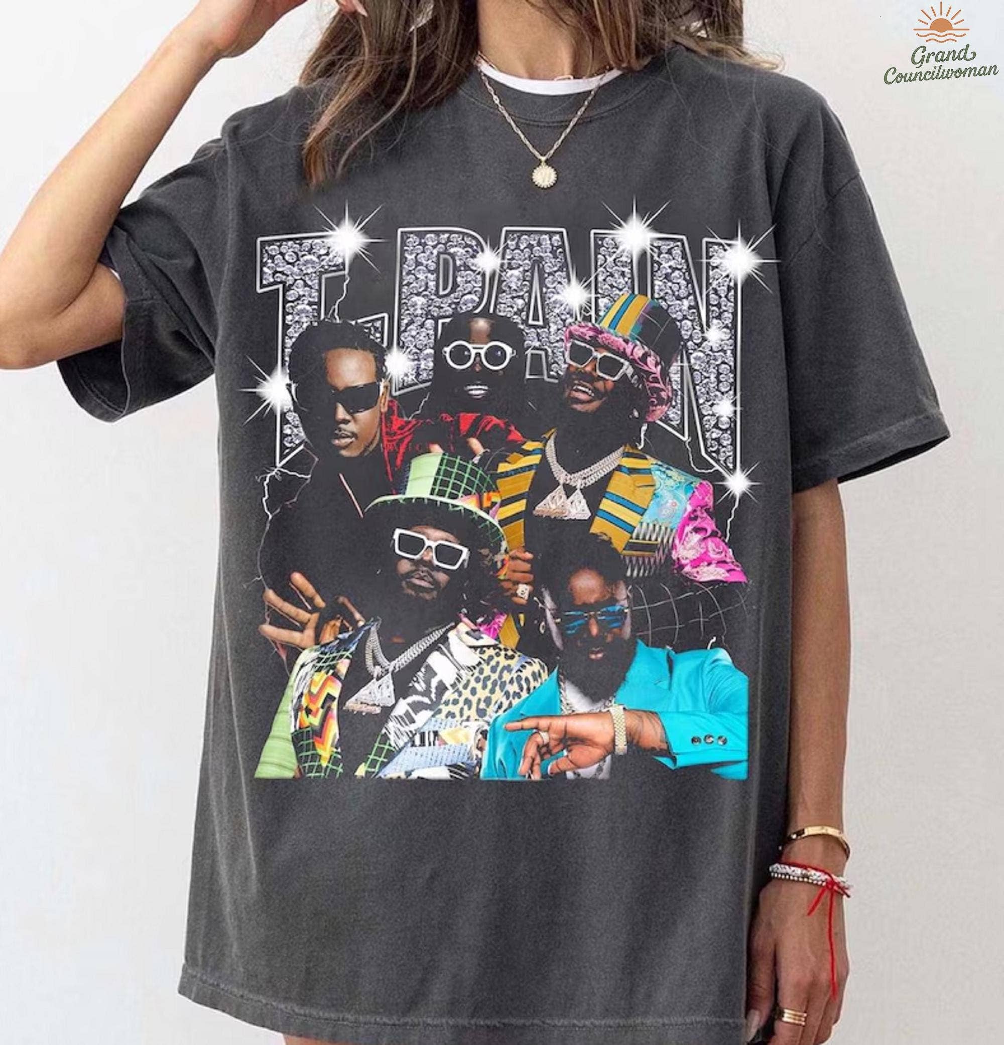 Vintage T-Pain Rap Tee, 90s Hip Hop Graphic Shirt Hoodie, Sweatshirt | PodTeesHub.com