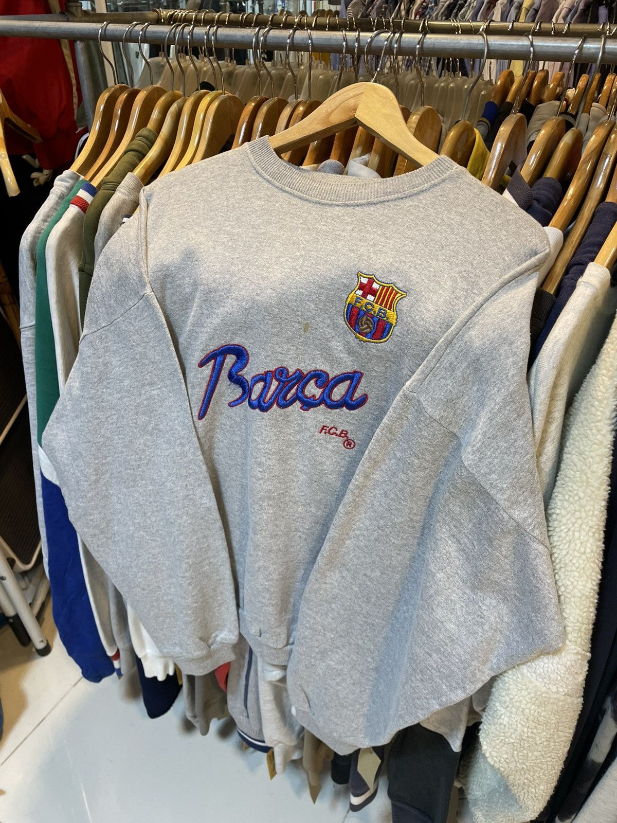 Vintage 90s Fc Barcelona Sweatshirt T-Shirts, Hoodie | PodTeesHub.com