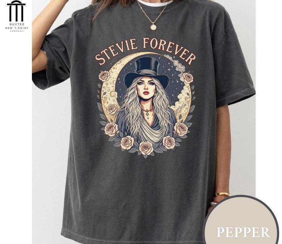 Stevie Nicks Forever Retro Tee - 70s Rock Graphic T-Shirt Hoodie, Sweatshirt | PodTeesHub.com
