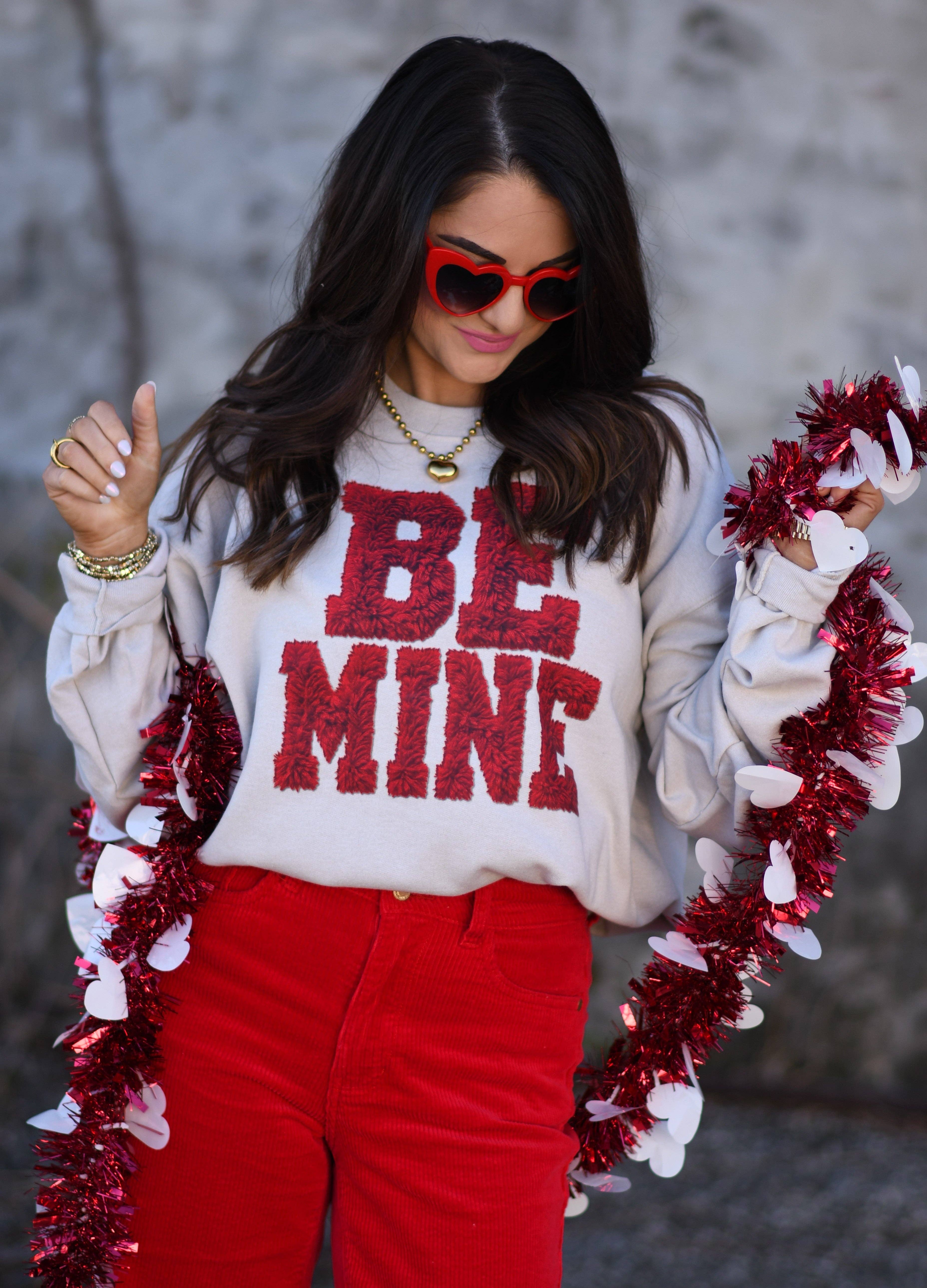 Be Mine Faux Yarn Tee / Sweatshirt Hoodie | PodTeesHub.com