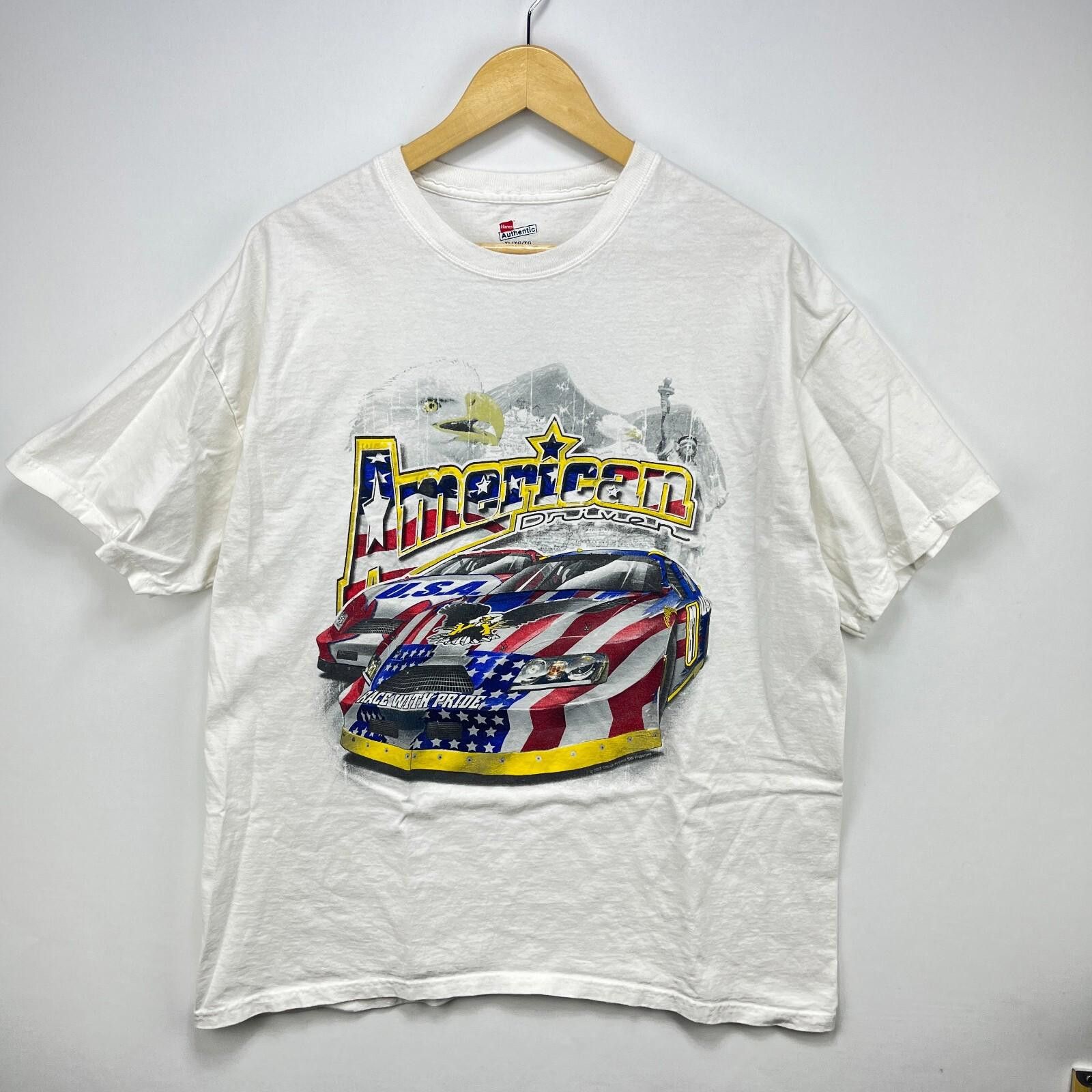 Vintage Nascar America Usa Trump Patriot T Shirt Xl Racing Hoodie, Sweatshirt | PodTeesHub.com