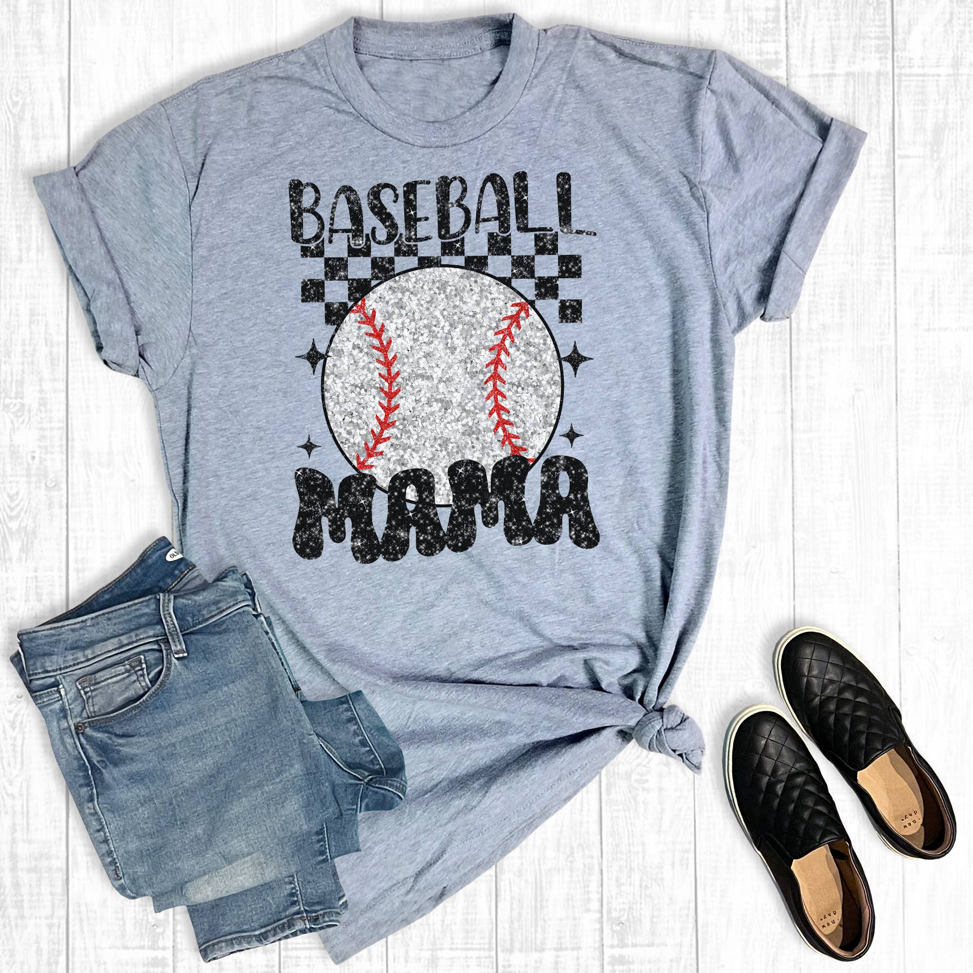 Retro Baseball Mama Graphic Tee Hoodie, Sweatshirt | PodTeesHub.com