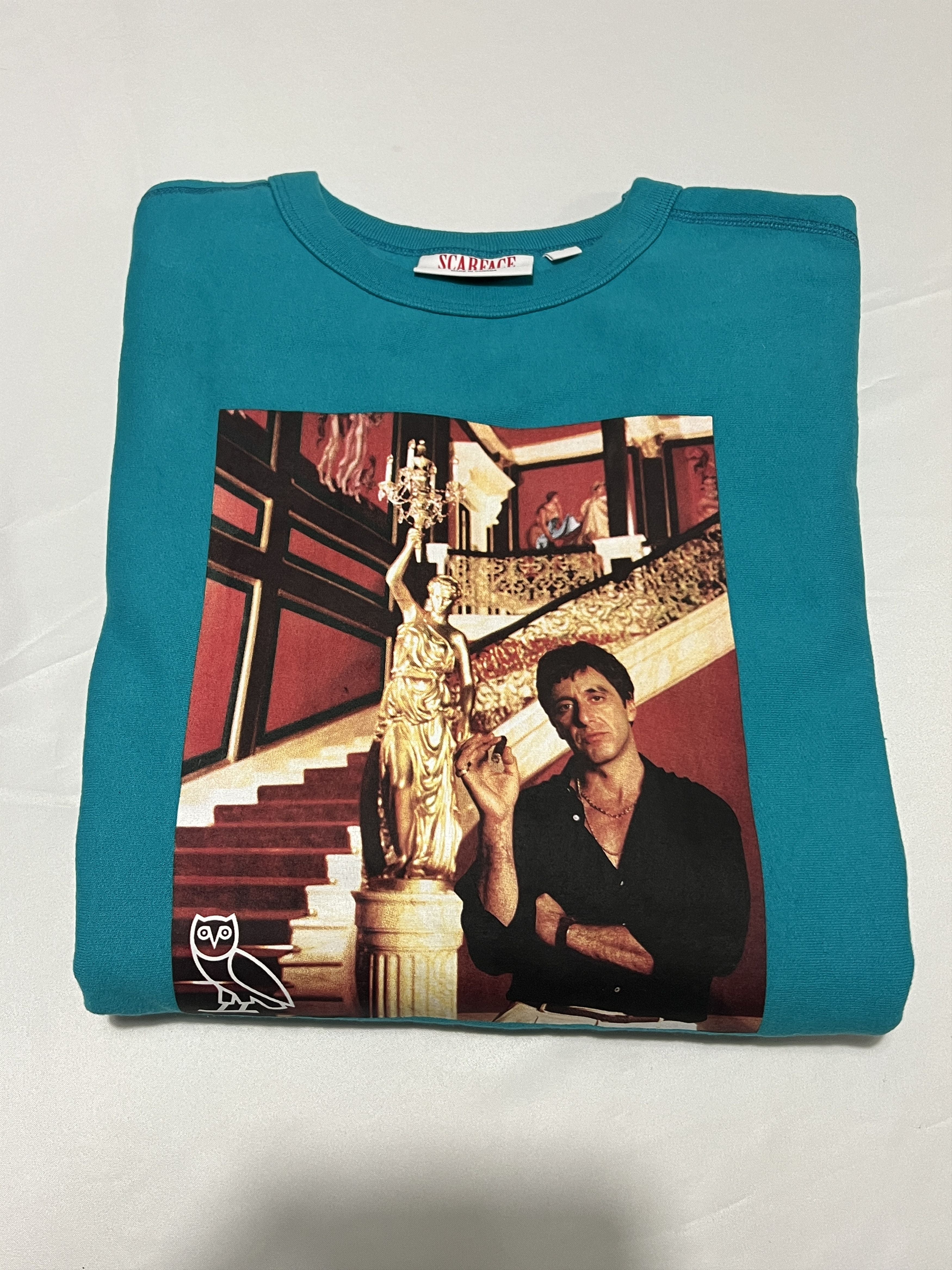 October S Very Own X Universal Studios Ovo X Scarface Blue Crewneck T-Shirts, Hoodie, Sweatshirt | PodTeesHub.com
