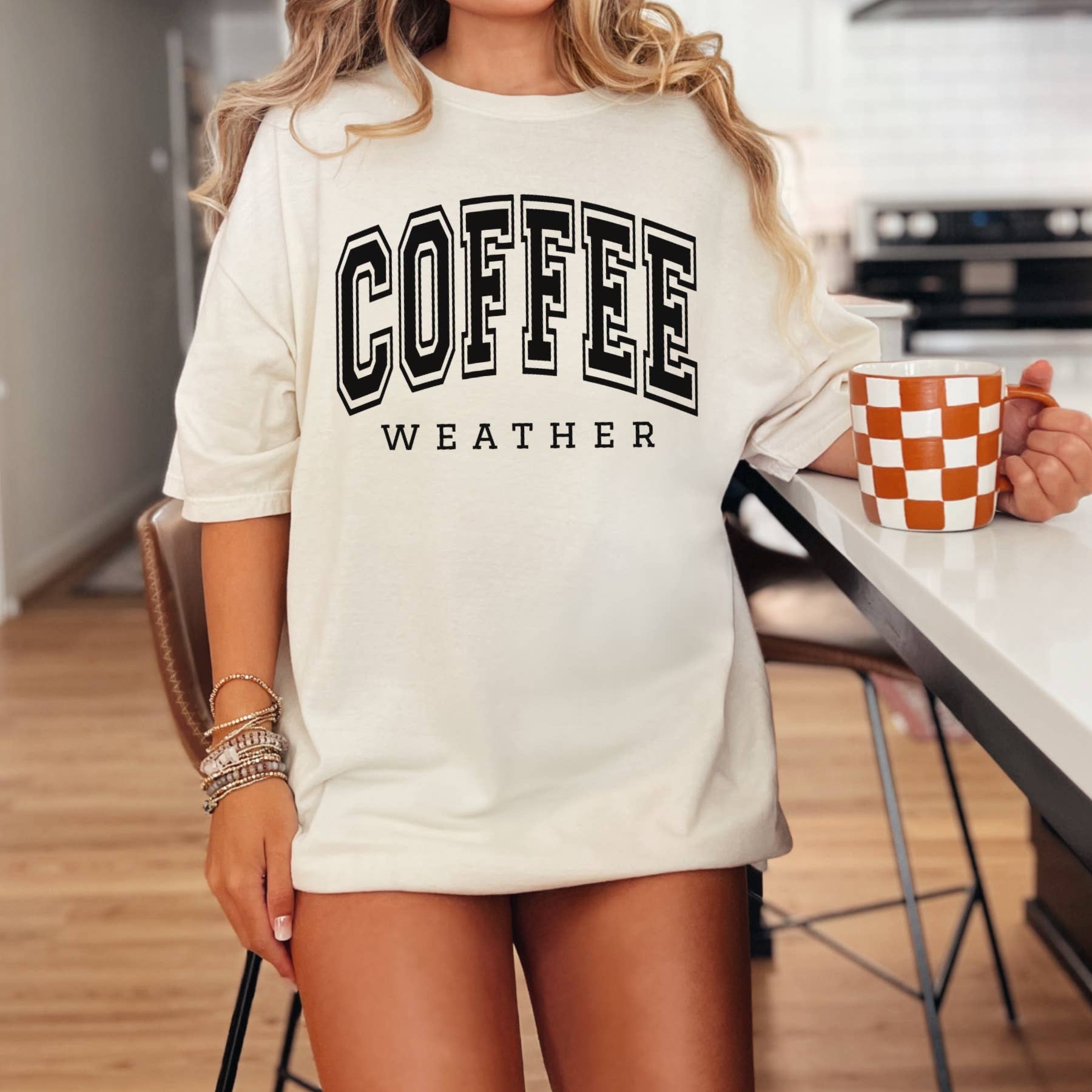 Women’S Graphic T-Shirt | Coffee Weather Shirt | Fall 2024 Hoodie, Sweatshirt | PodTeesHub.com