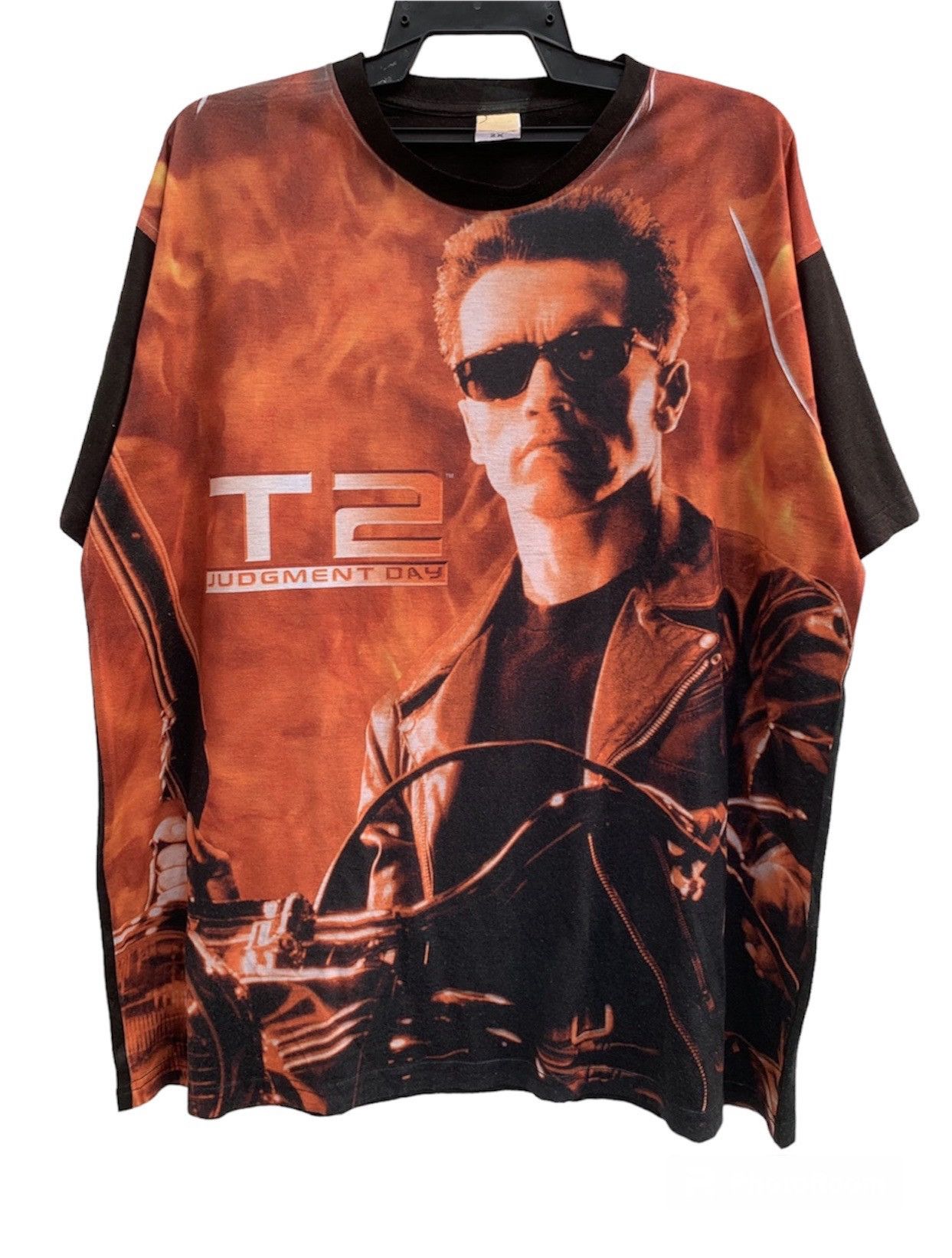 Vintage Terminator 2 Judgement Day Fullprint Movie Tee Hoodie, Sweatshirt | PodTeesHub.com