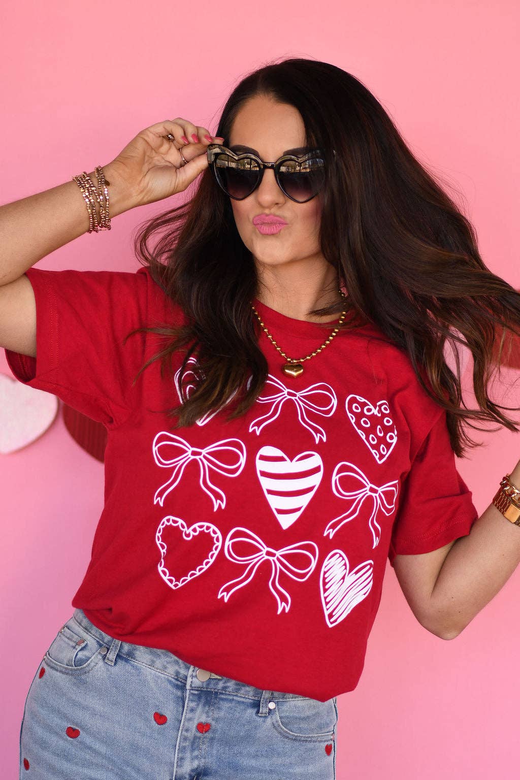 Rts Bows & Hearts Tee Hoodie, Sweatshirt | PodTeesHub.com