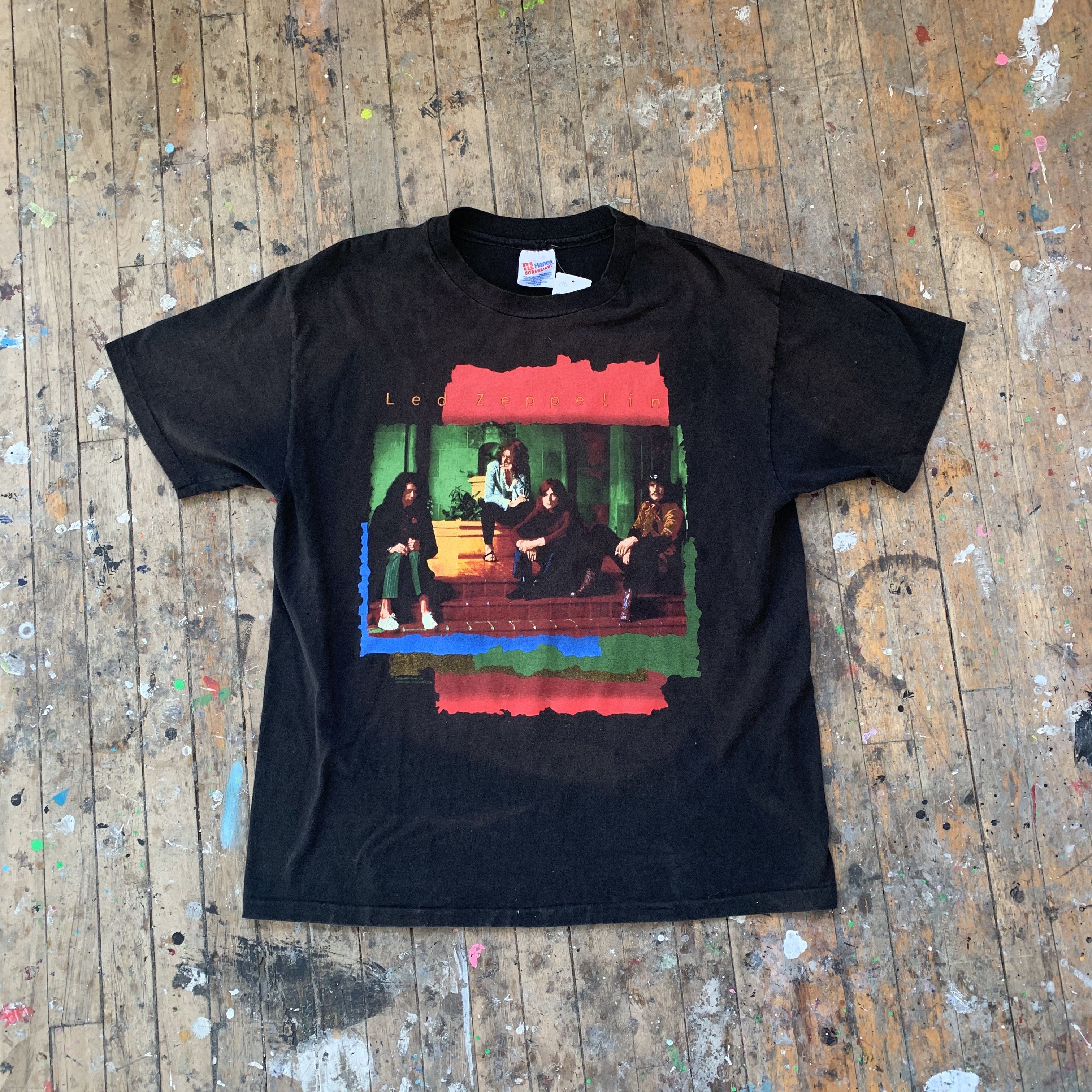 Hanes X Led Zeppelin Vintage 1990 Led Zeppelin Band Tee Hoodie, Sweatshirt | PodTeesHub.com