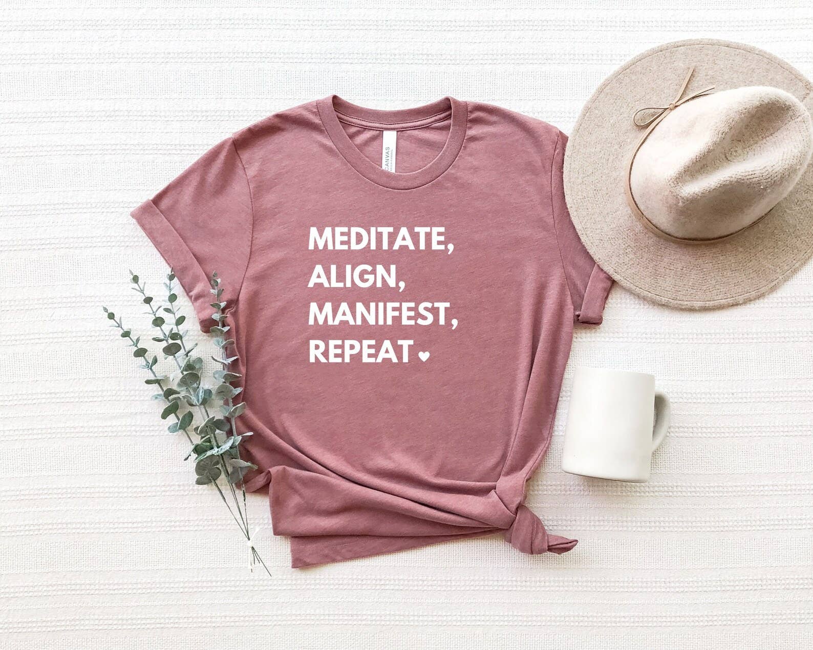 Meditate Align Manifest Repeat T-Shirt Hoodie, Sweatshirt | PodTeesHub.com
