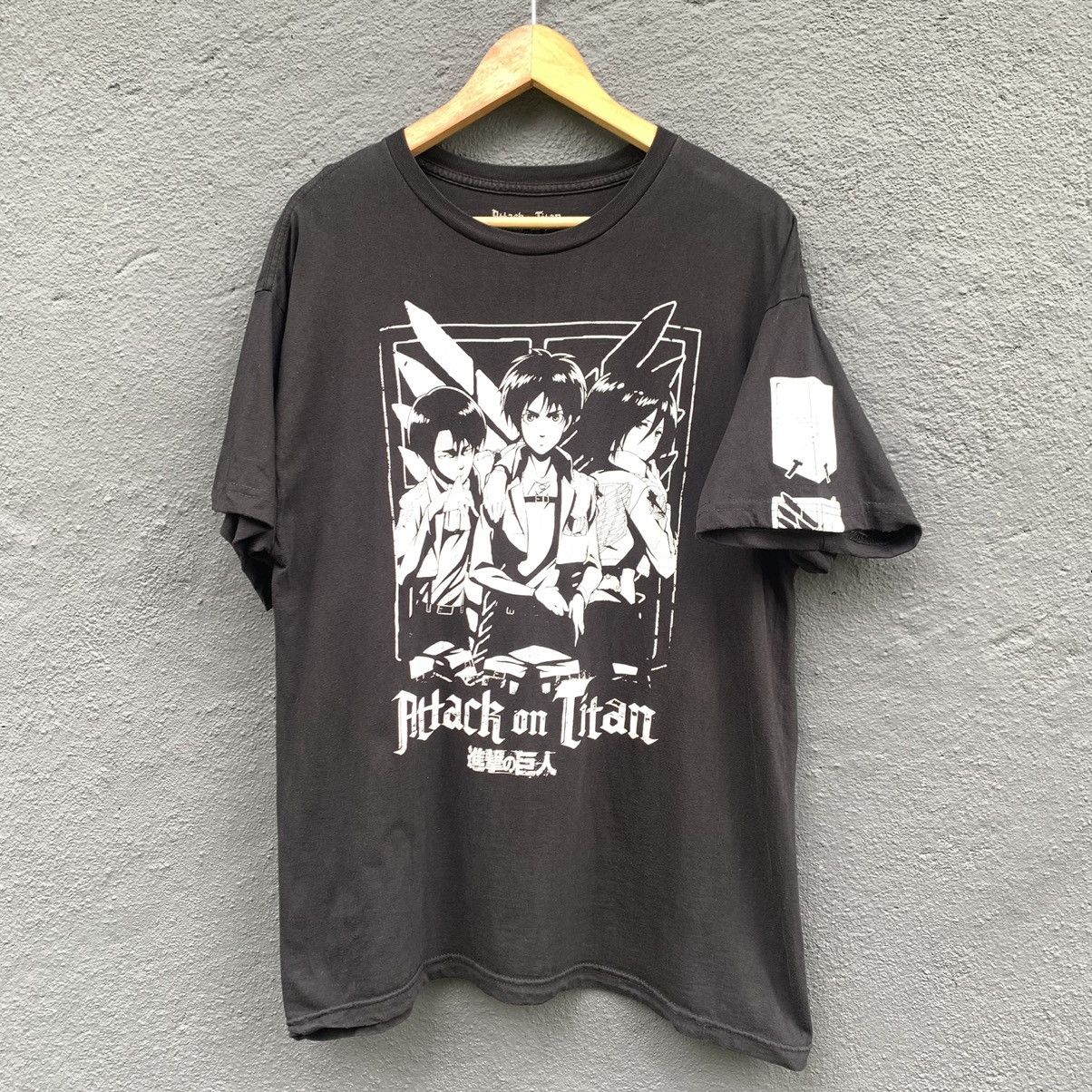 Anime Thrashed Faded Attack On Titan Japanese Animated Series Tee Hoodie, Sweatshirt | PodTeesHub.com