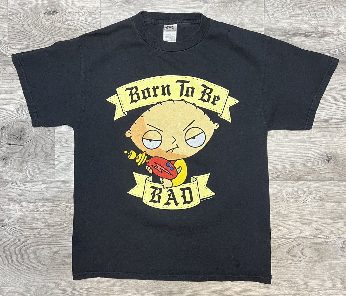 Vintage 2005 Family Guy Born To Be Bad Stewie T Shirt M Hoodie, Sweatshirt | PodTeesHub.com