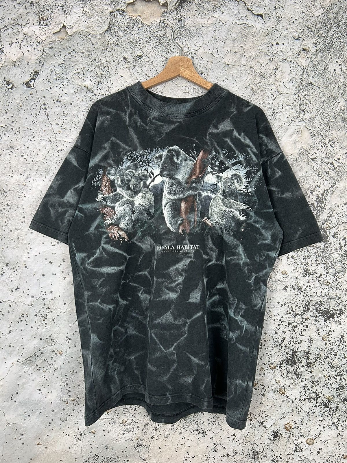 Vintage Animal Tee Koala 90s Tie Dye Rare Hype Hoodie, Sweatshirt | PodTeesHub.com