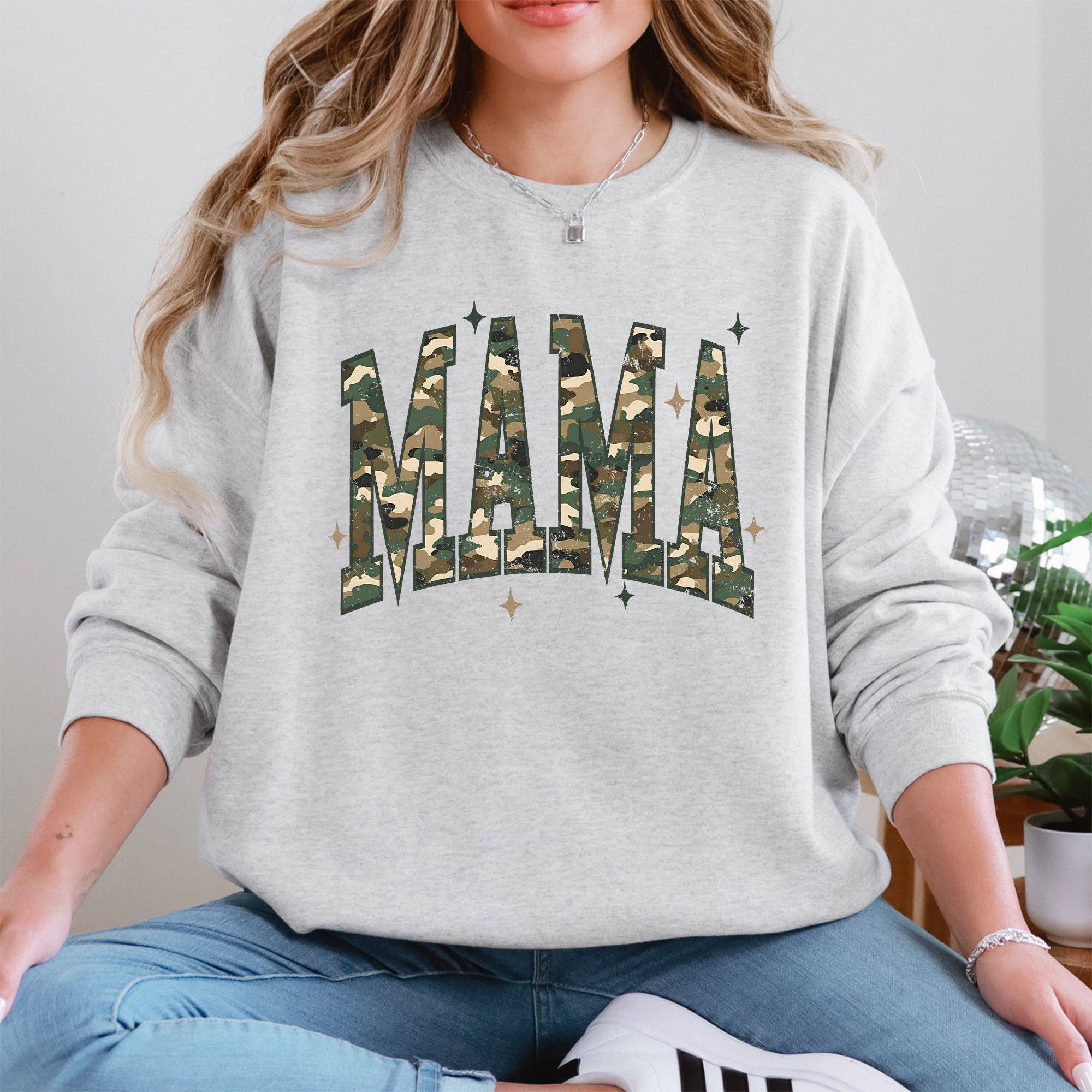Mama, Camo Stars Camouflage Hunting Mother's Day Sweatshirt T-Shirts, Hoodie | PodTeesHub.com